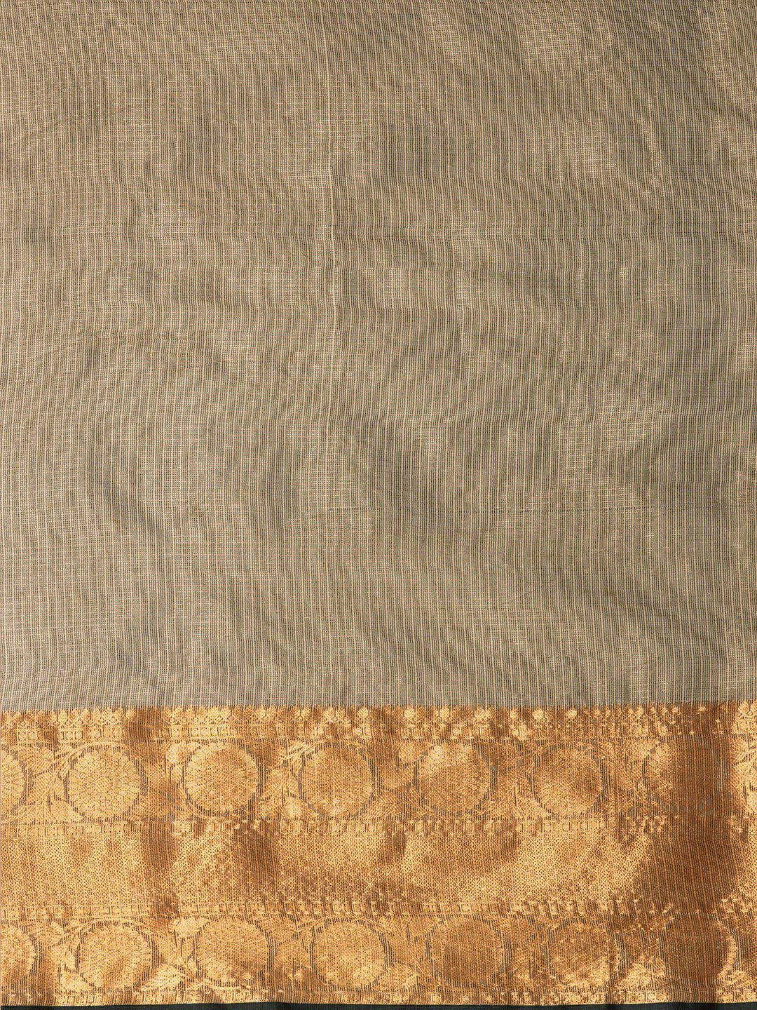 Sage Olive Green Cotton Saree - Ressa