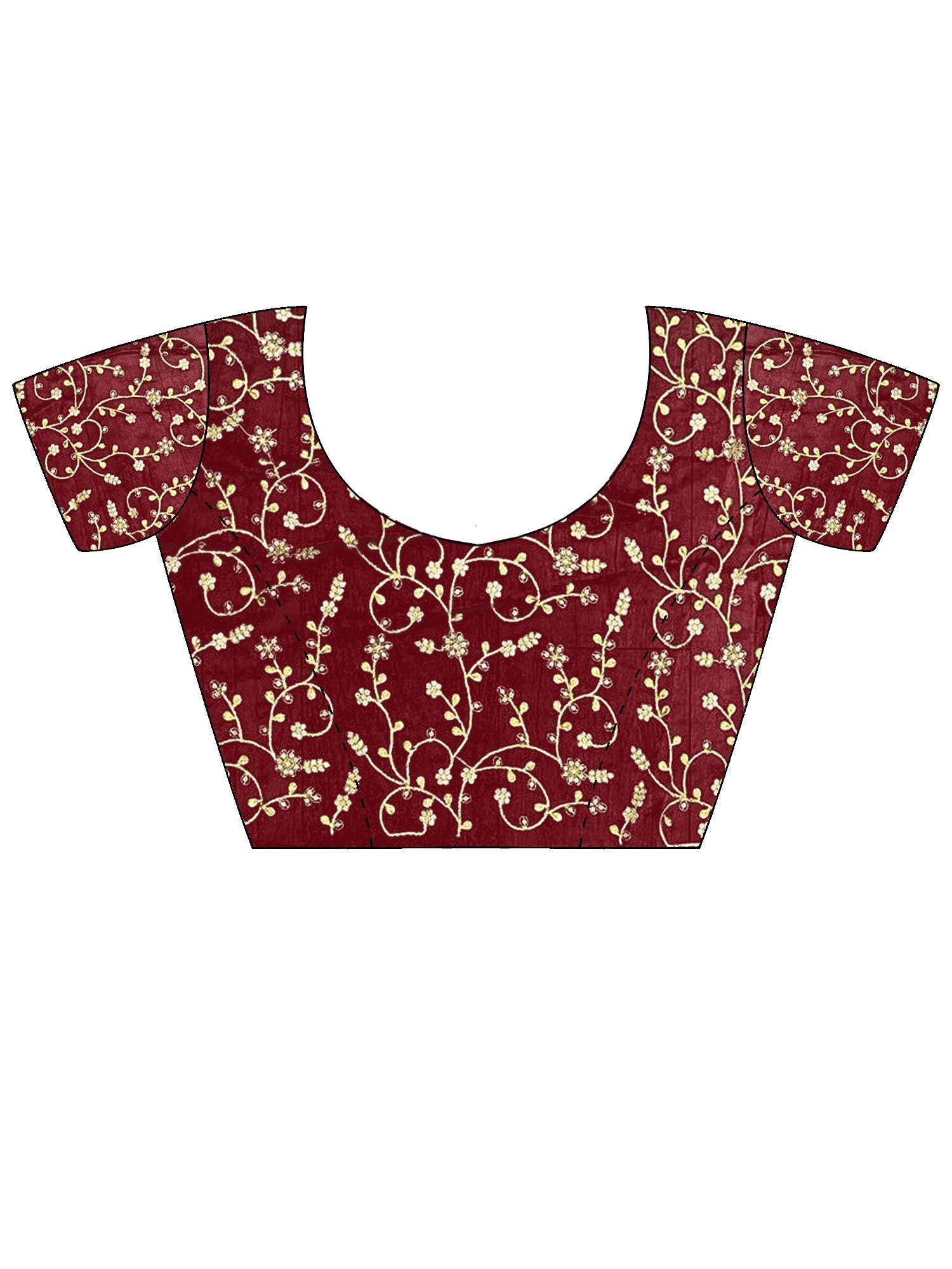 Saree Deep Festive Maroon - Ressa