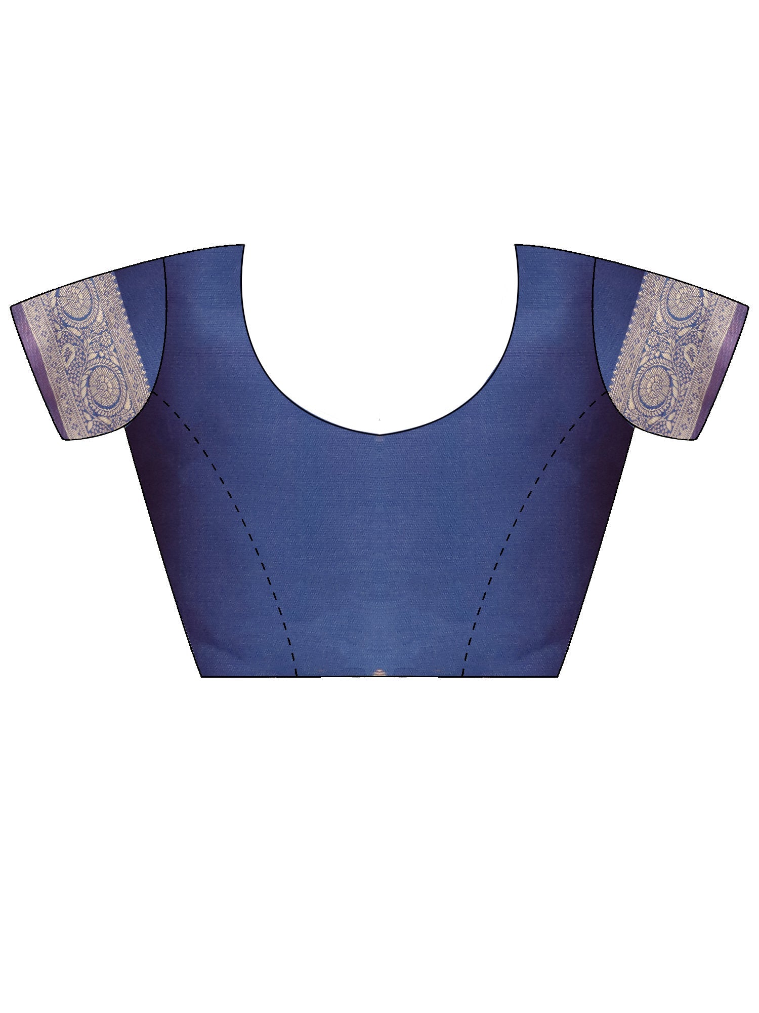 Saree Elegant Lavender - Blue Dual - Tone Banarasi Silk - Ressa