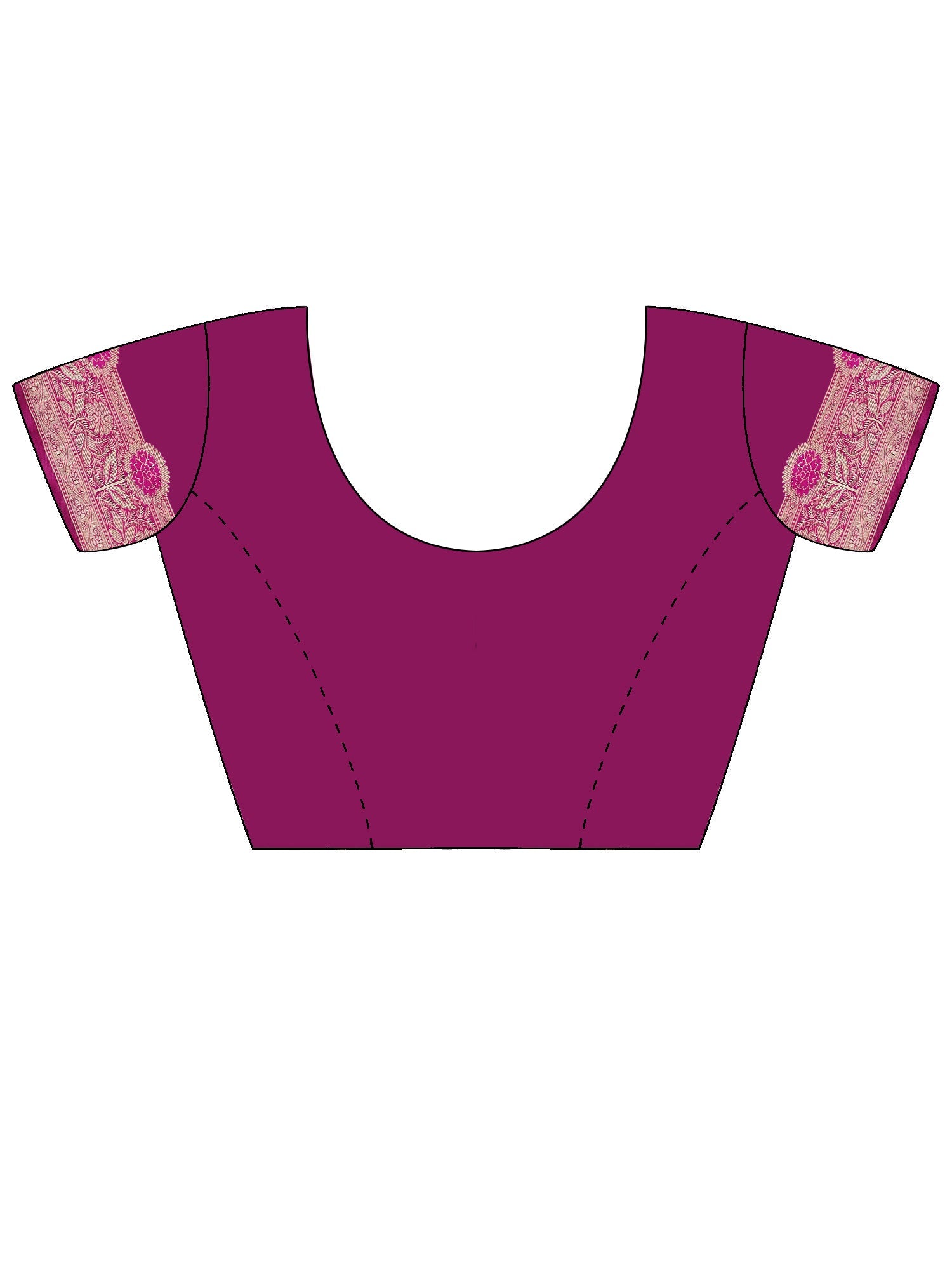 Saree Heirloom Wine Maroon Foliage Vine Banarasi Silk - Ressa