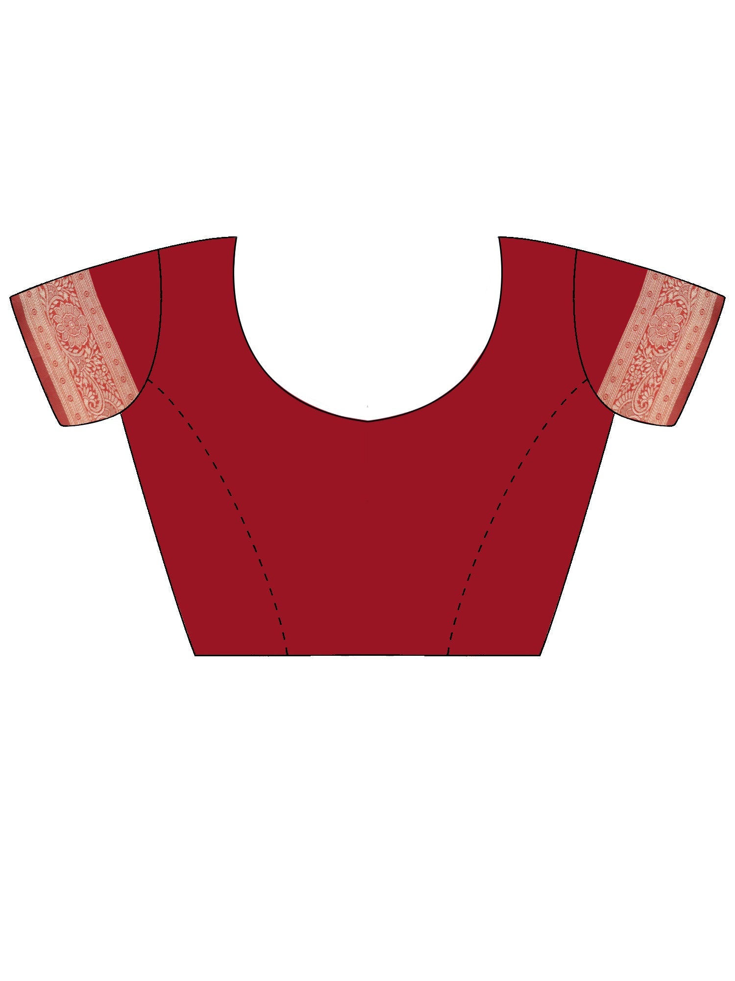 Saree Heritage Vermilion Red Diamond Grid Banarasi Silk - Ressa