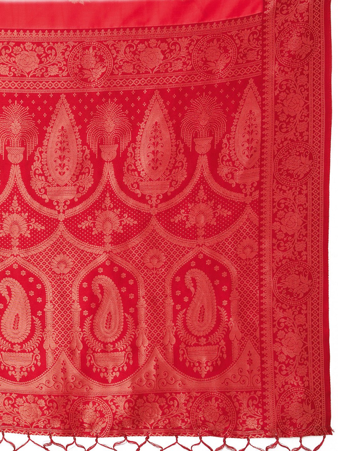 Satin Silk Banarasi Maa Durga Print Saree - Ressa