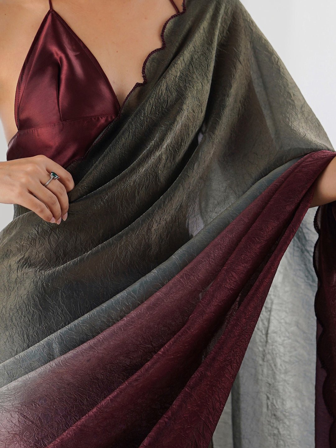 Satin Silk Ombre Saree - Ressa