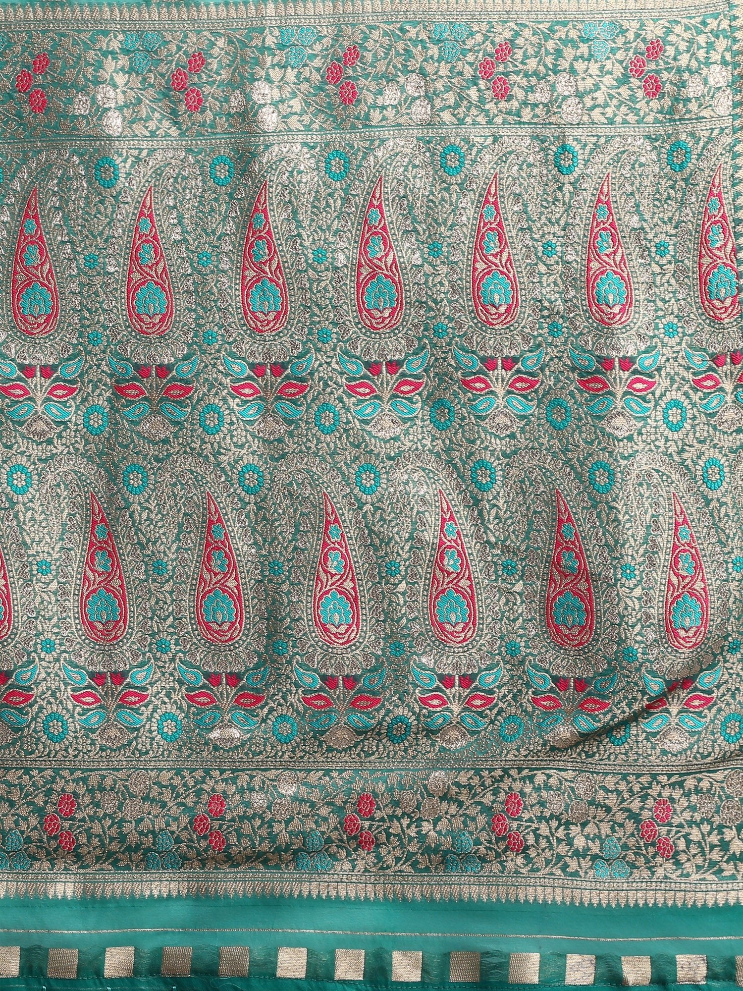 Sea Green Banarasi Organza saree - Ressa