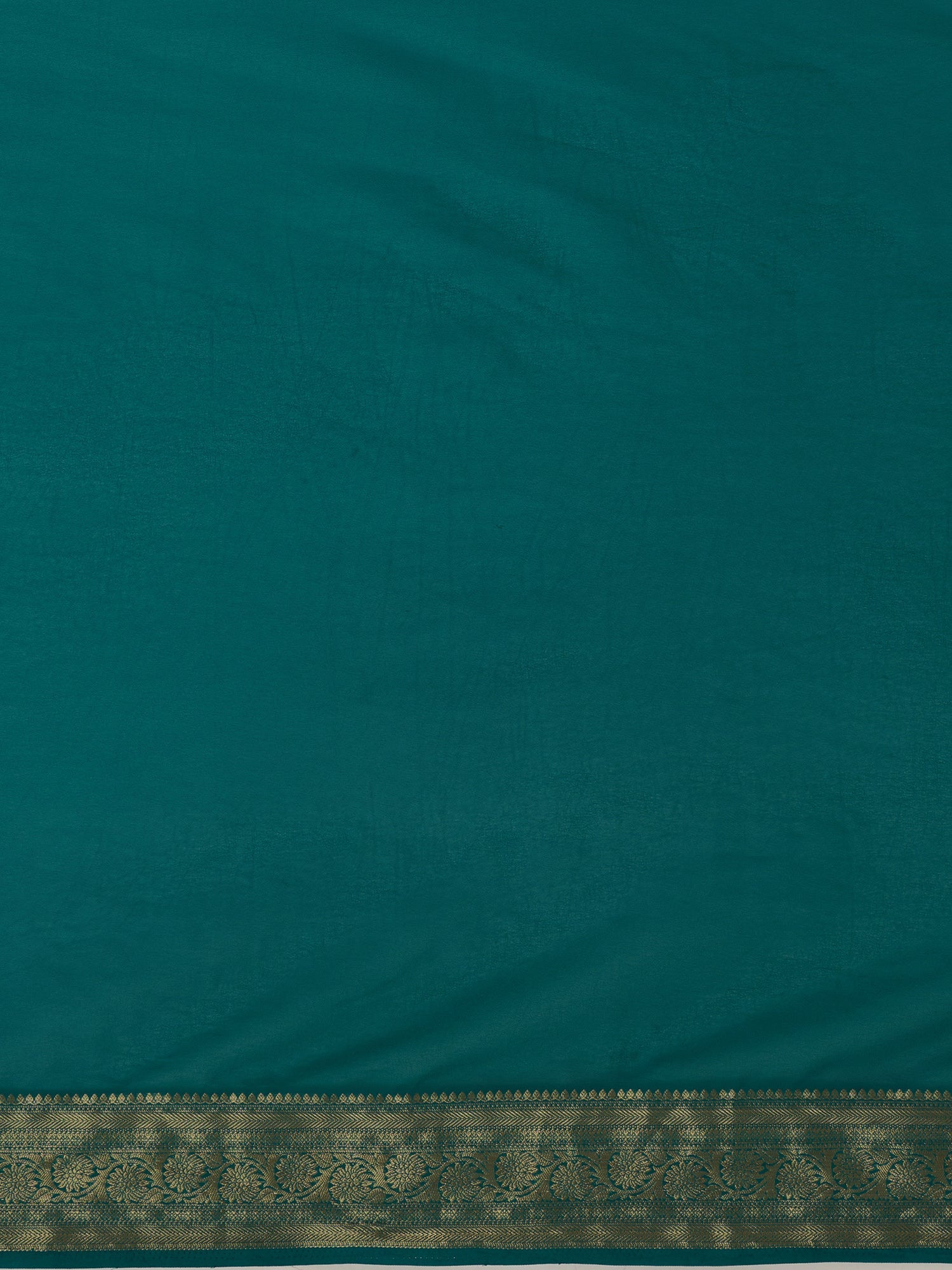 Sea Green Floral Georgette Saree - Ressa