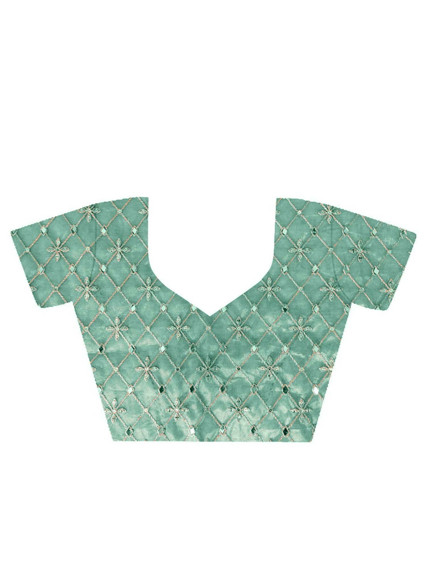 Sea Green Gota Patti Saree - Ressa