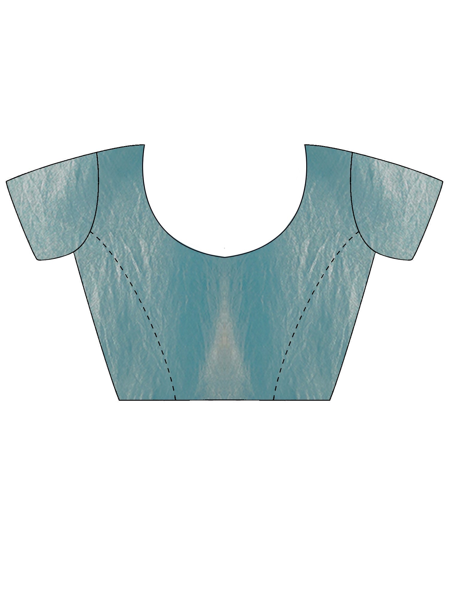 Sea Green Organza Saree with Pink Floral Cutwork Scallop Border - Ressa