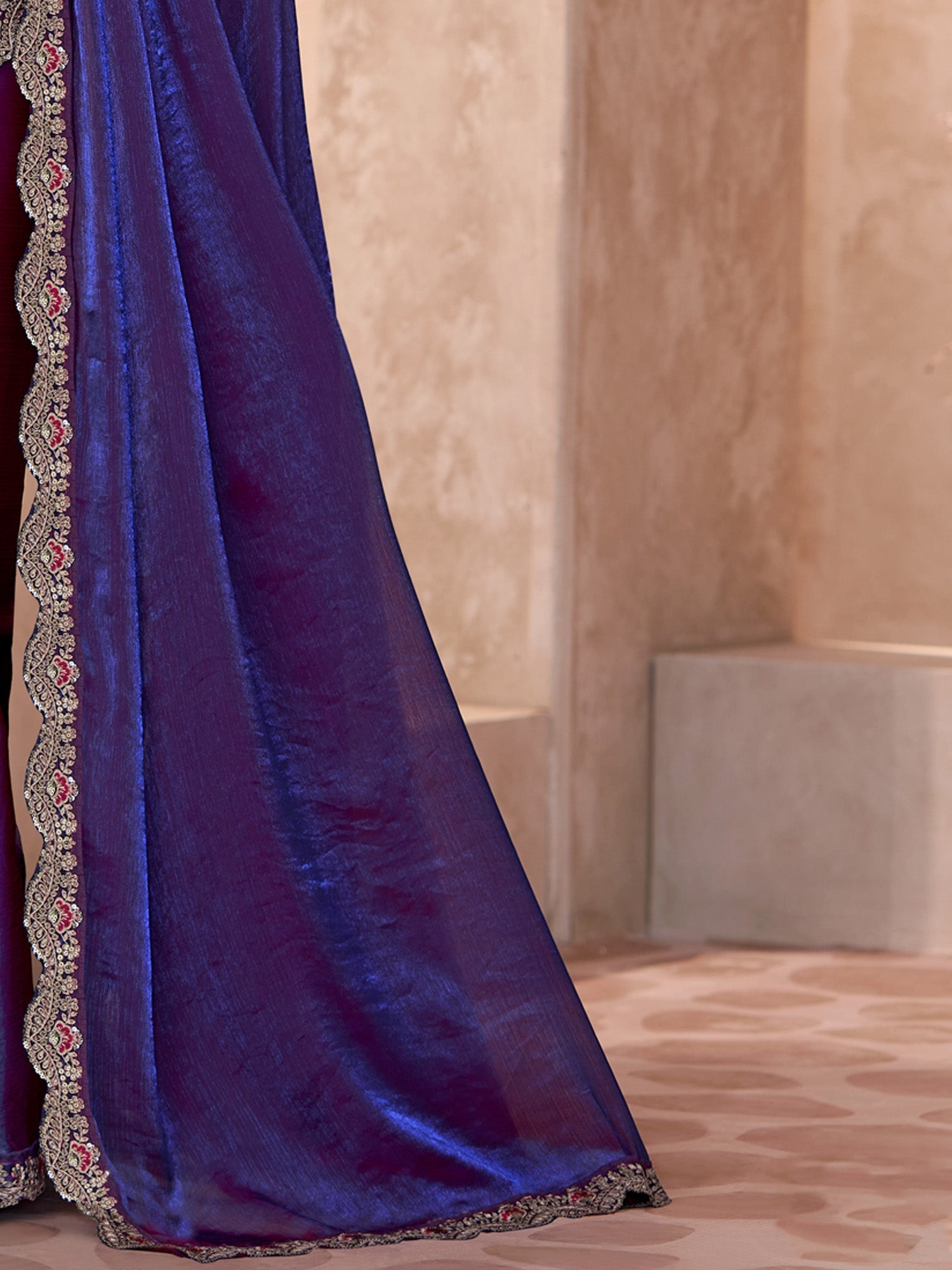 Shimmering Tissue Silk Saree - Ressa