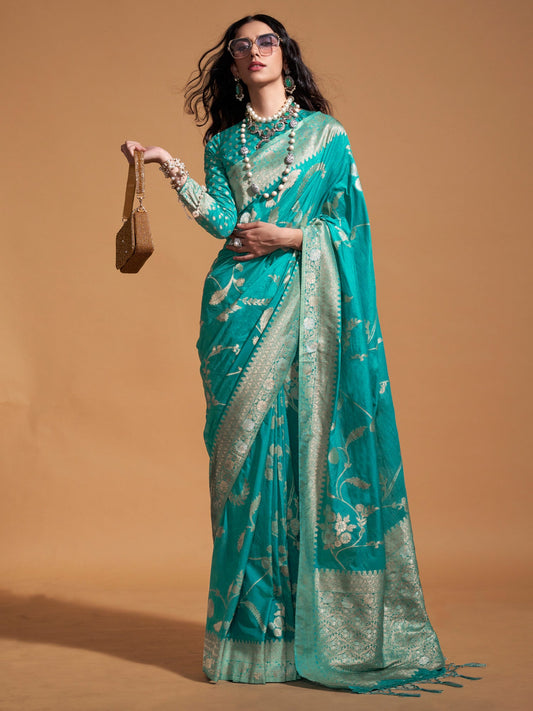 Silk Blend Banarasi Saree - Ressa