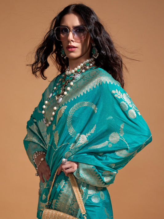 Silk Blend Banarasi Saree - Ressa