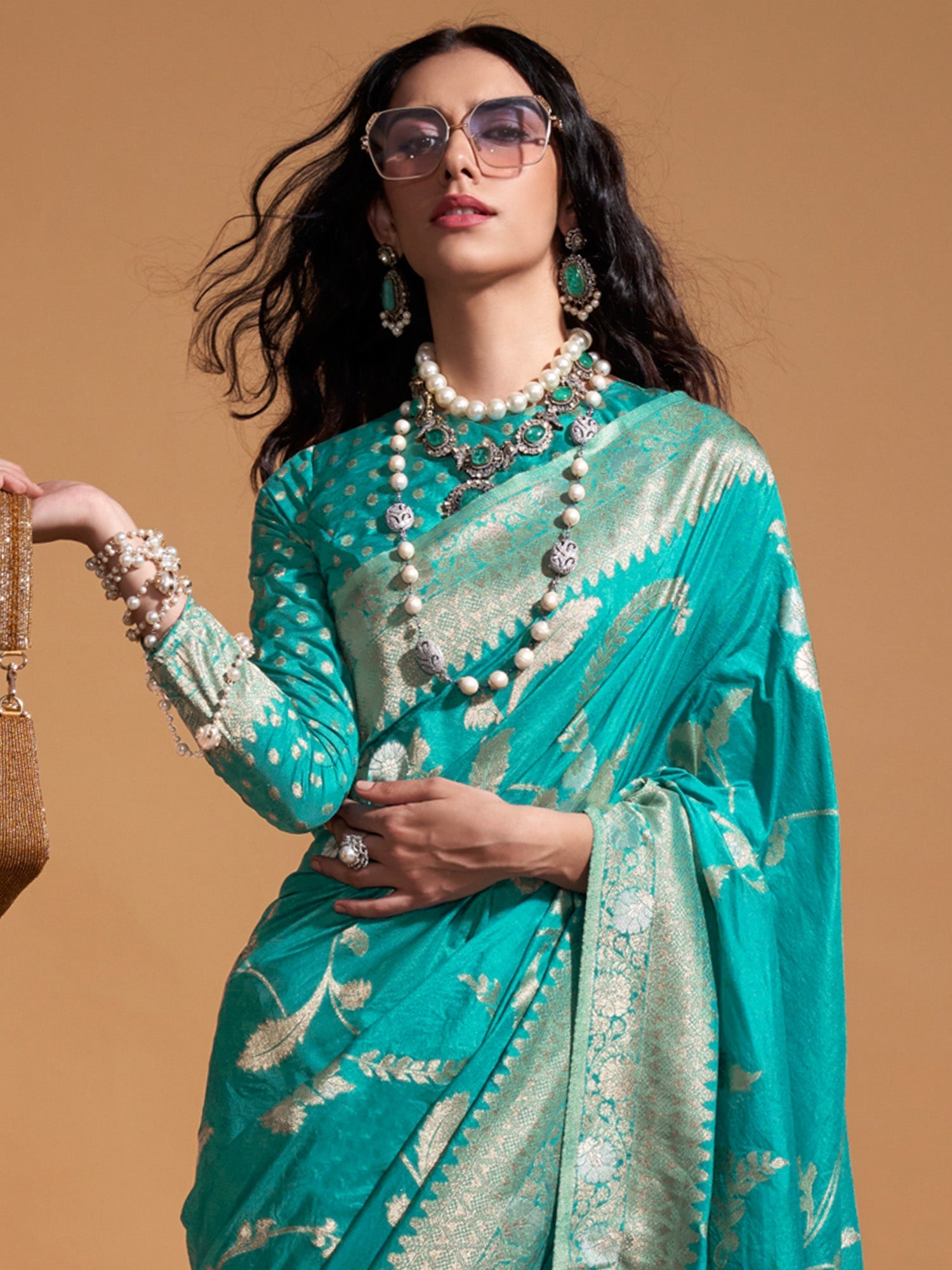 Silk Blend Banarasi Saree - Ressa