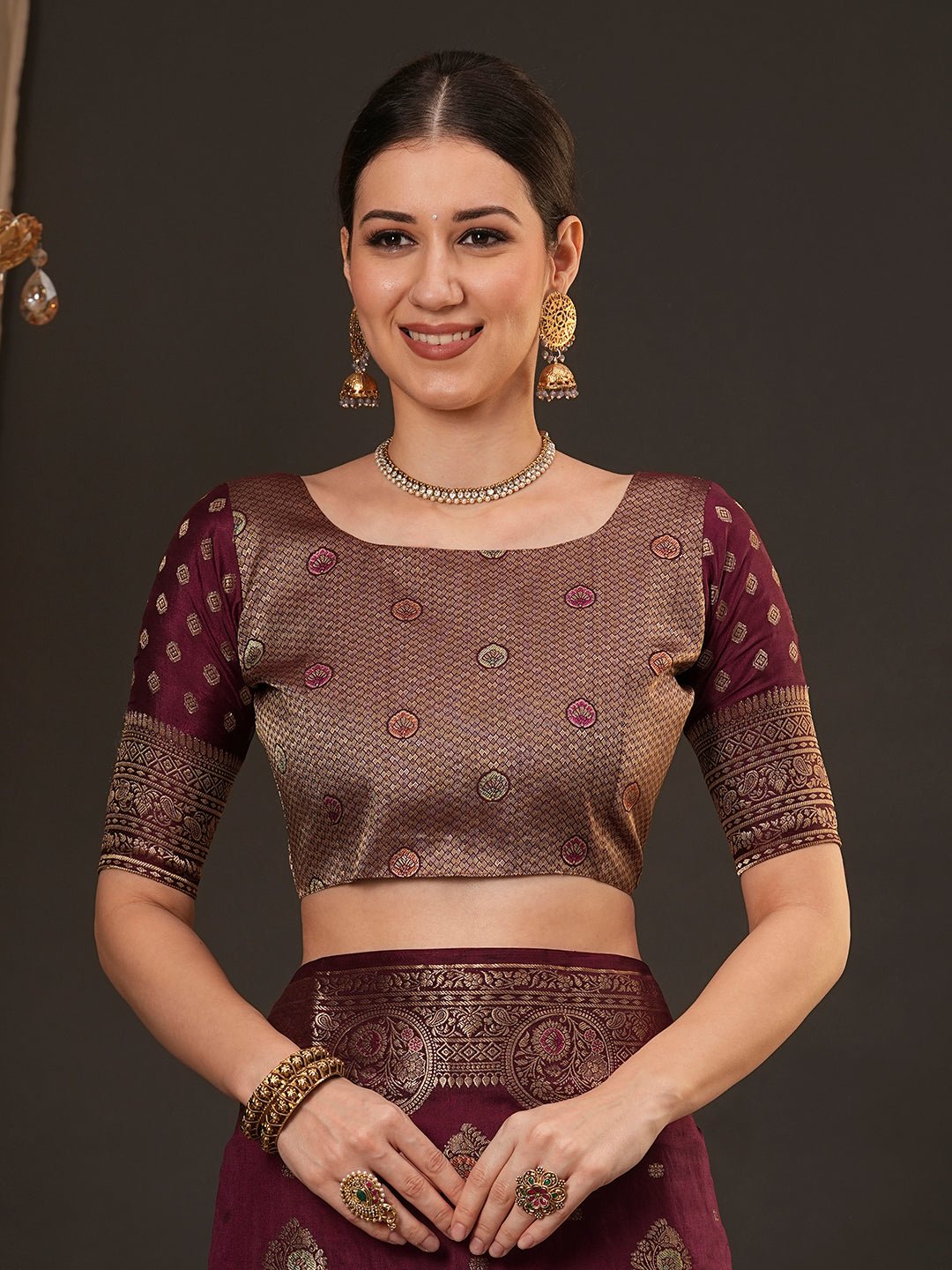 Silk Blend Banarasi Style Saree - Ressa