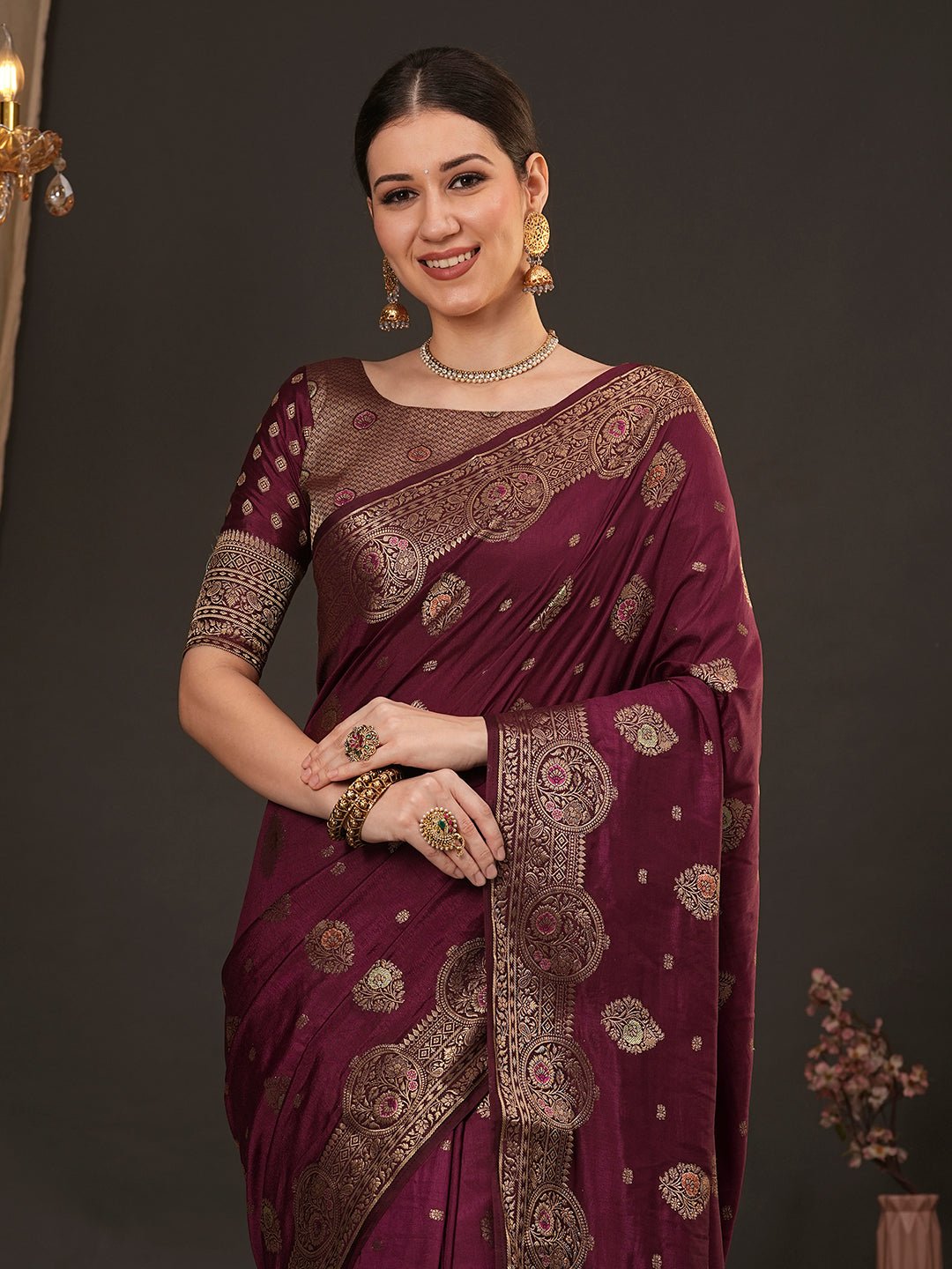 Silk Blend Banarasi Style Saree - Ressa