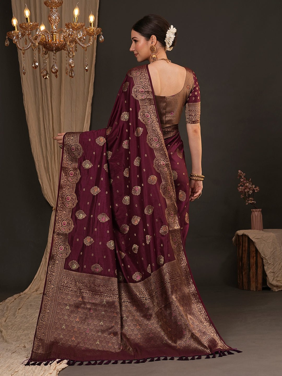 Silk Blend Banarasi Style Saree - Ressa