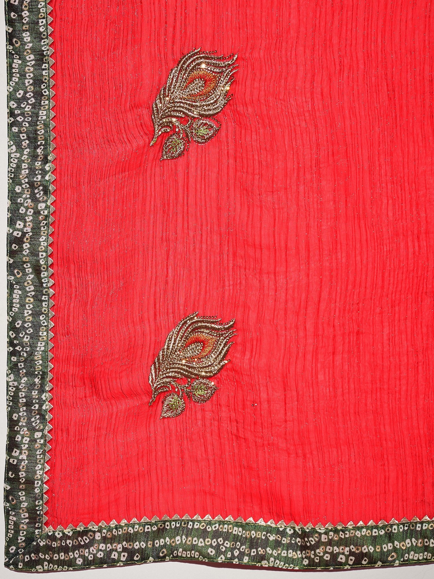 Silk Blend Gold Zari Floral Buti Saree - Ressa