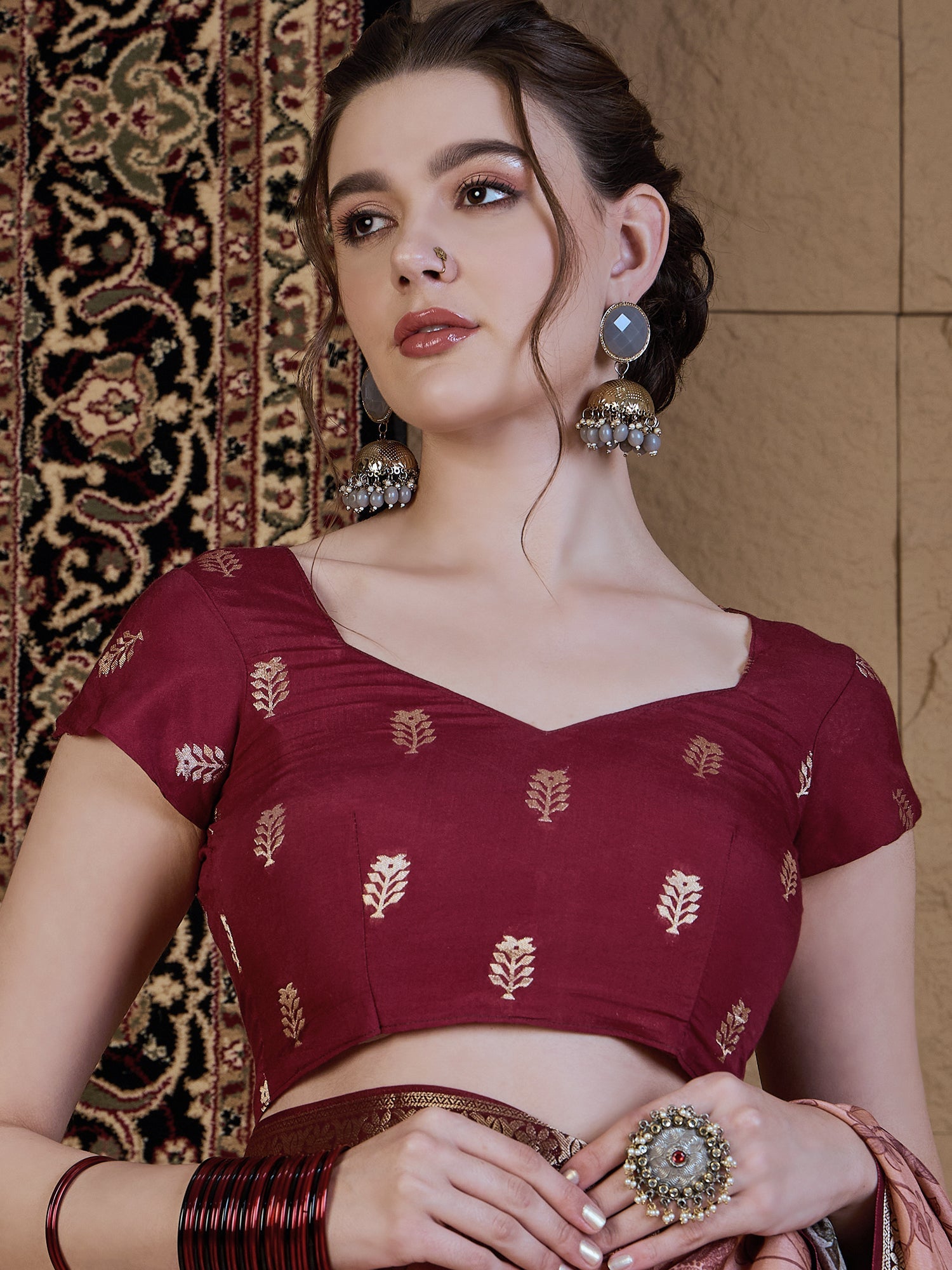 Silk Blend Heritage Banarasi Style Patola Print Saree - Ressa