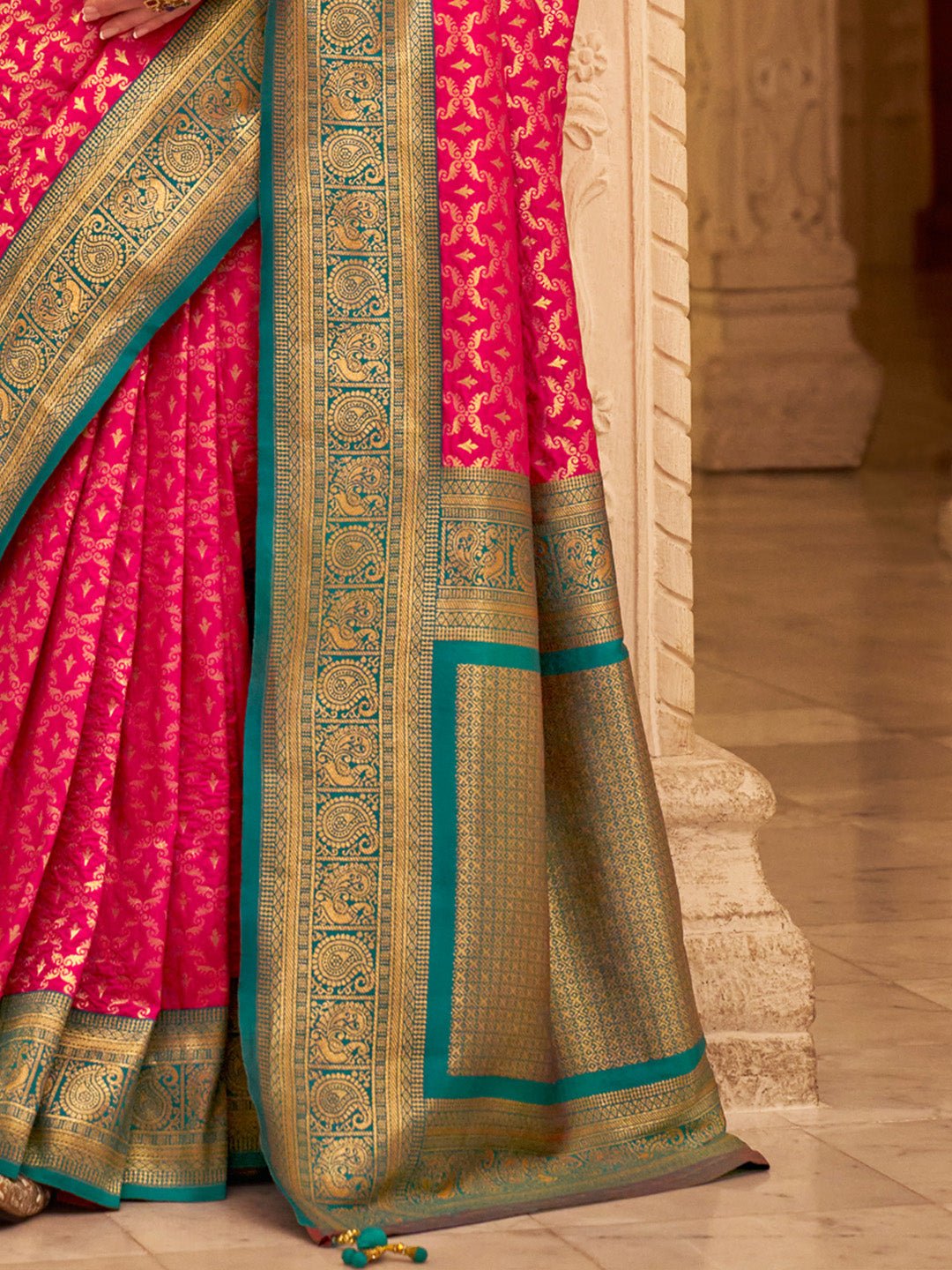 Silk Blend Heritage Banarasi Style Zari Woven - Ressa