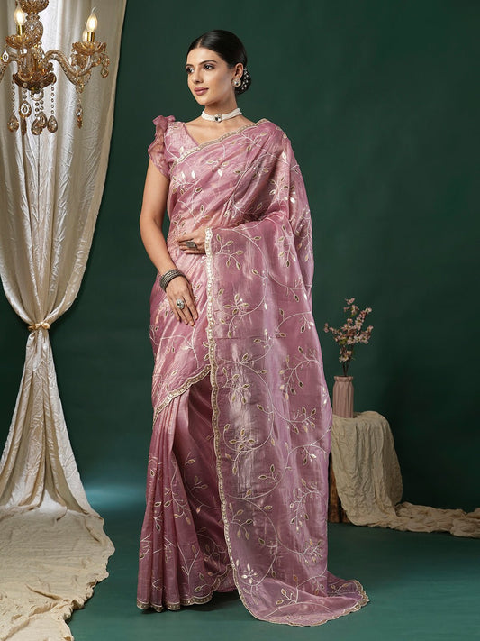 Silk Blend Heritage Banarasi Style Zari Woven Saree - Ressa