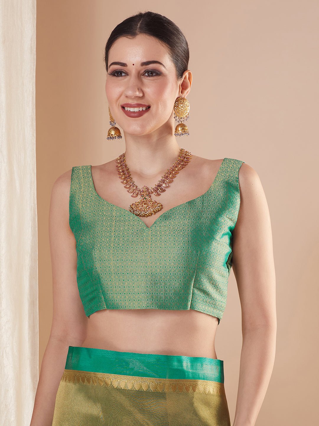 Silk Blend Heritage Banarasi Style Zari Woven Saree - Ressa
