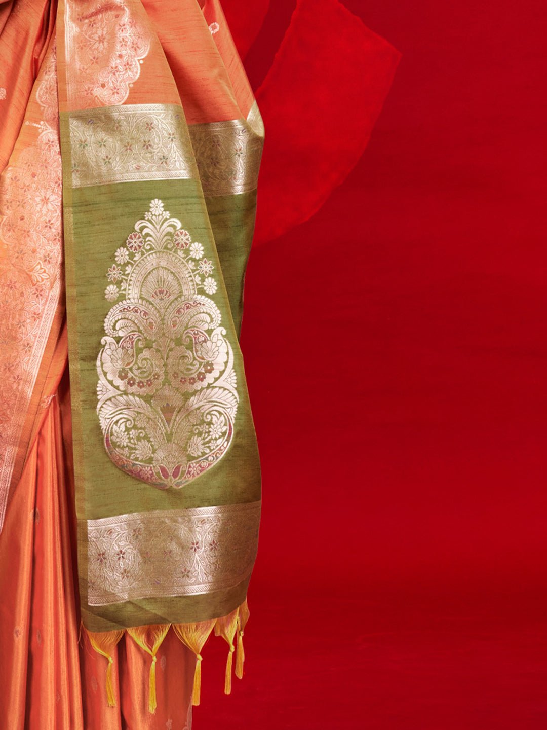 Silk Blend Heritage Banarasi Style Zari Woven Saree - Ressa