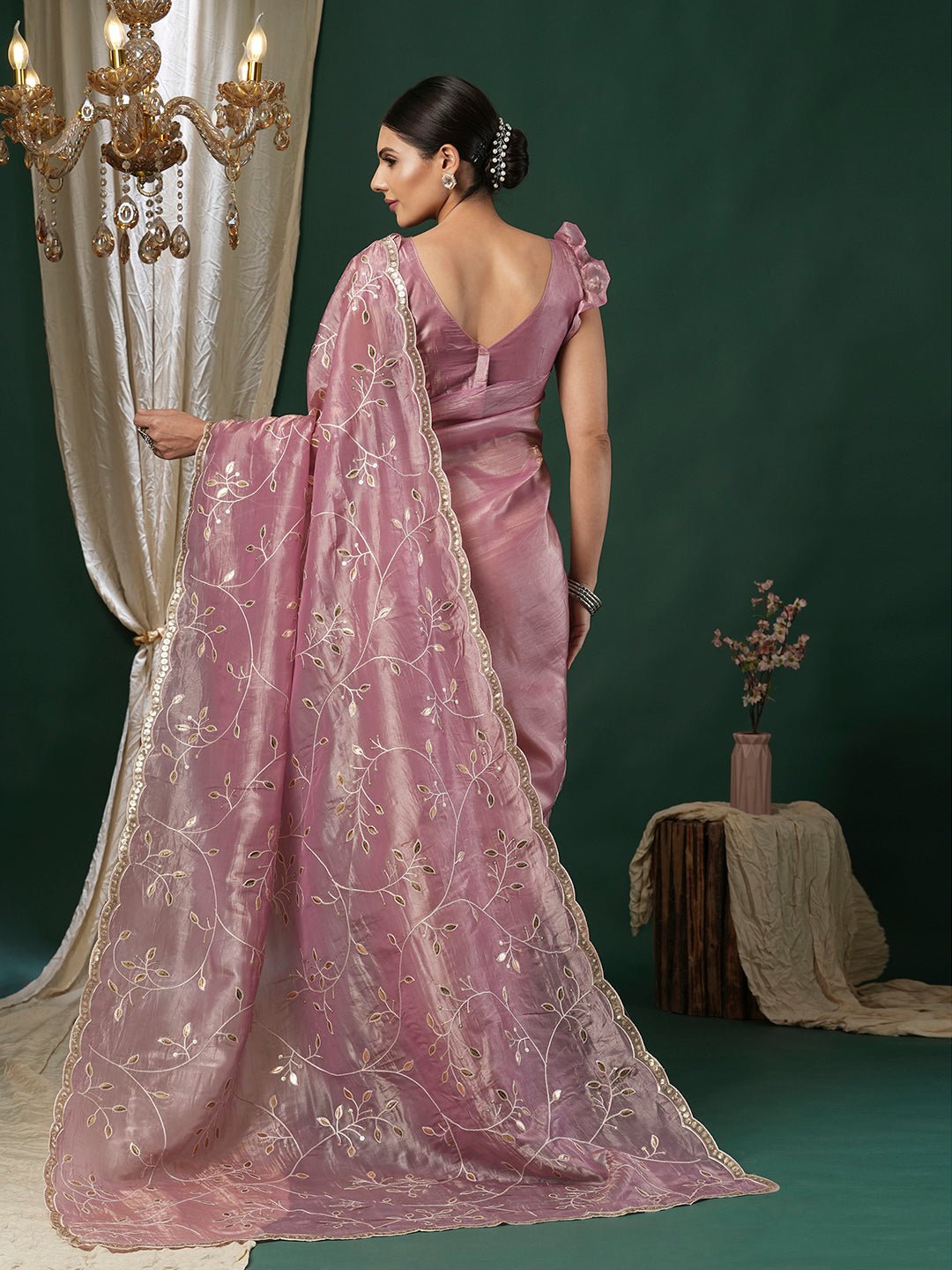 Silk Blend Heritage Banarasi Style Zari Woven Saree - Ressa