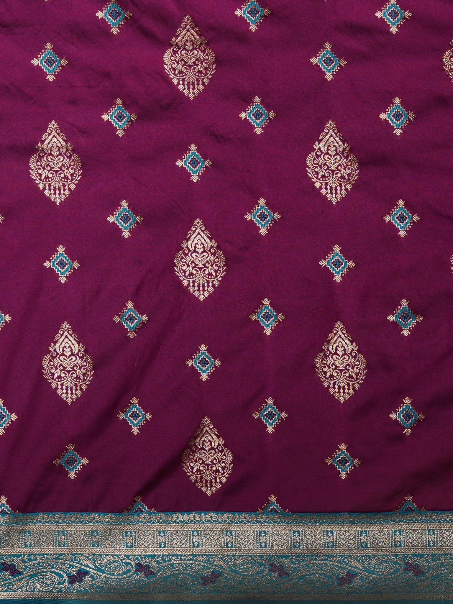 Silk Blend Heritage Banarasi Style Zari Woven Saree - Ressa