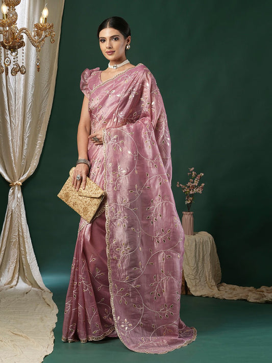 Silk Blend Heritage Banarasi Style Zari Woven Saree - Ressa