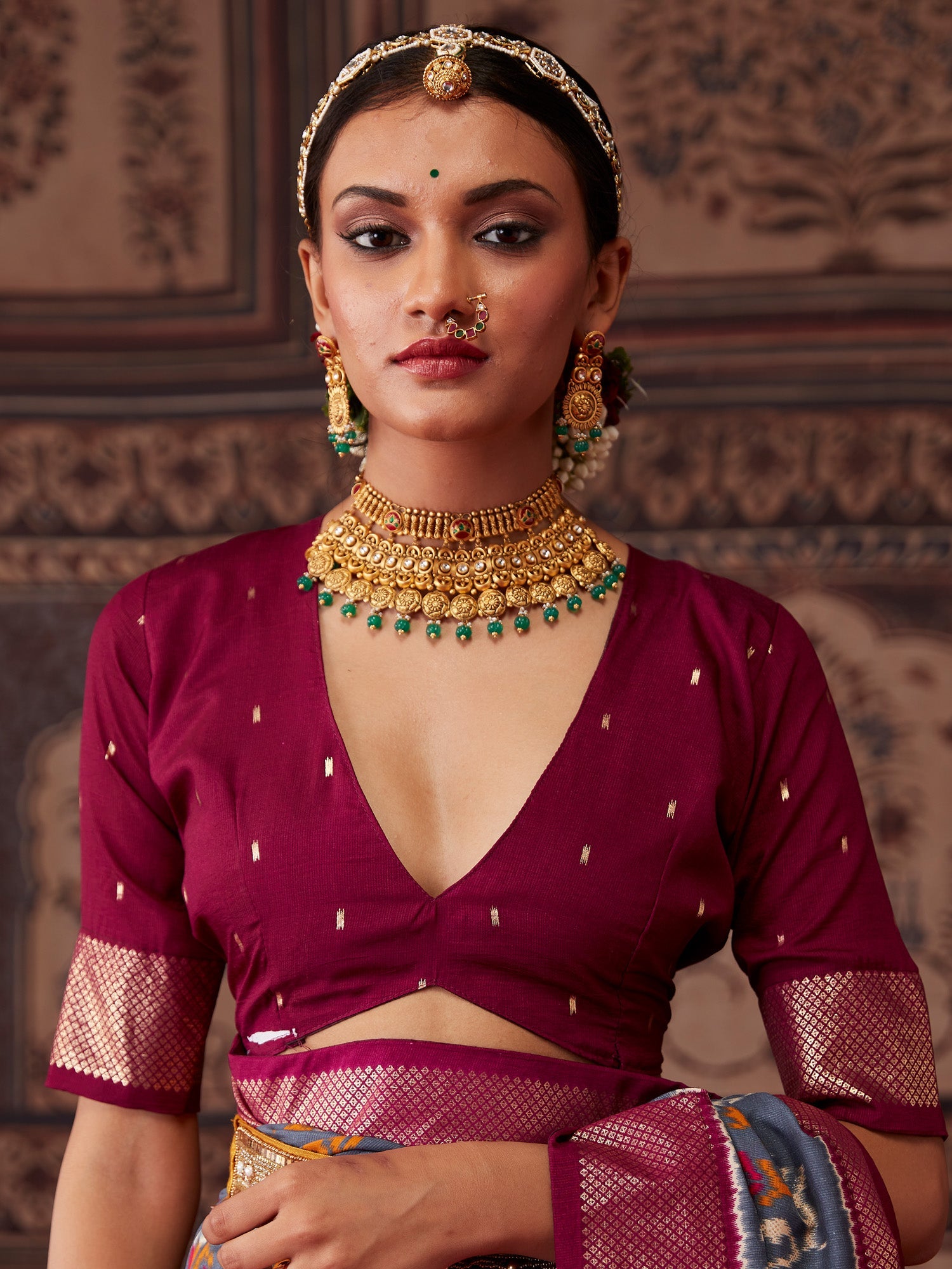 Silk Blend Heritage Patola Style Digital Printed Saree - Ressa