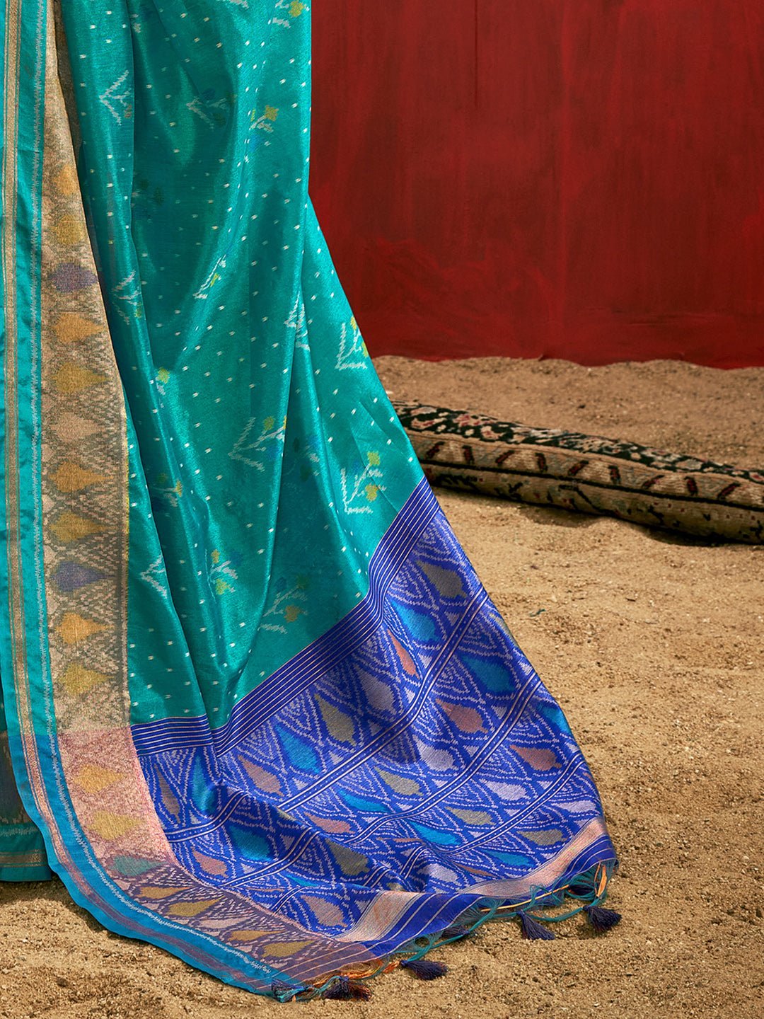 Silk Blend Heritage Patola Style Digital Printed Saree - Ressa