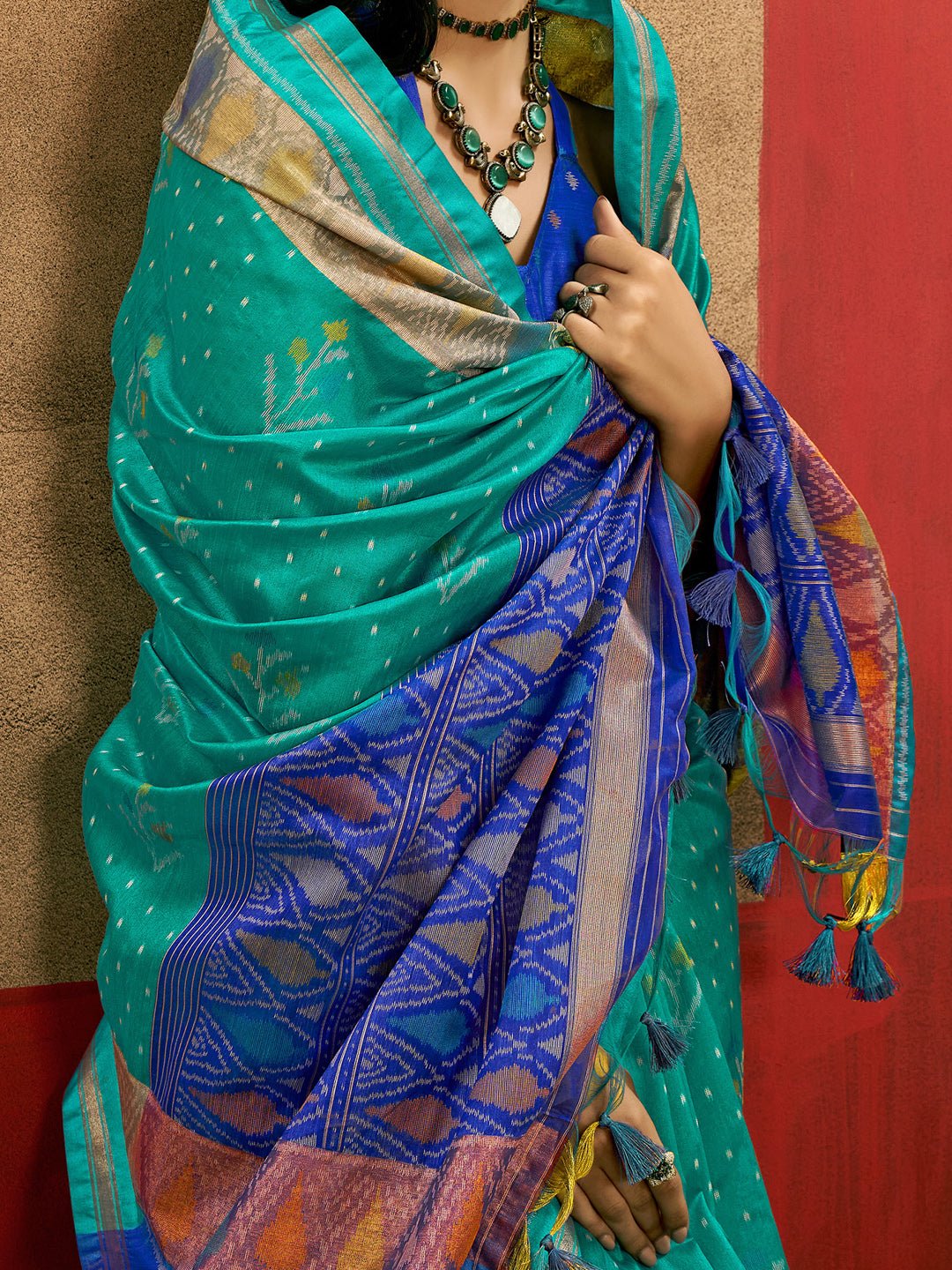 Silk Blend Heritage Patola Style Digital Printed Saree - Ressa
