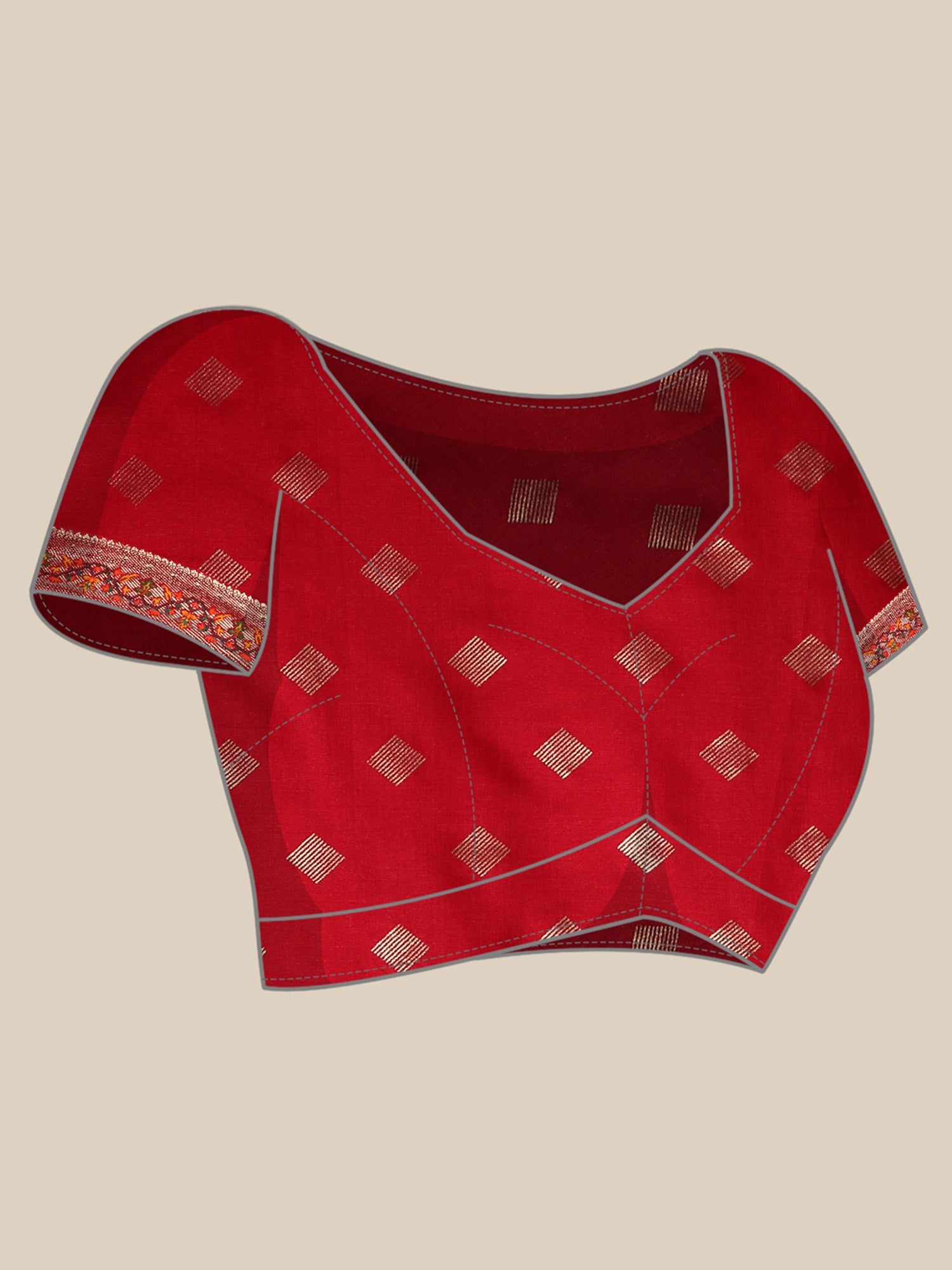 Silk Blend Patola Woven Design Ethnic Motifs Zari Border - Ressa