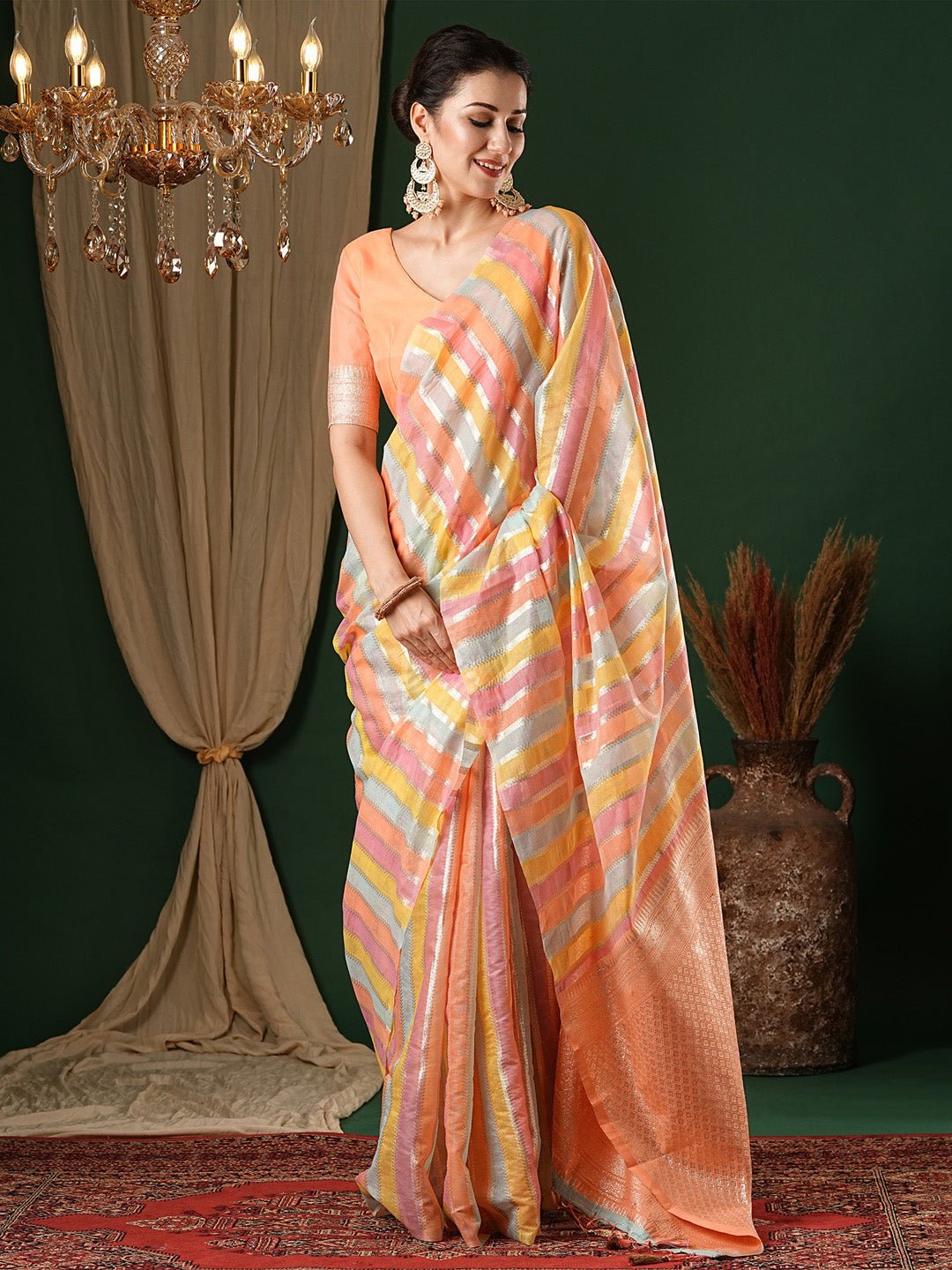 Silk Cotton Banarasi Printed Saree - Ressa