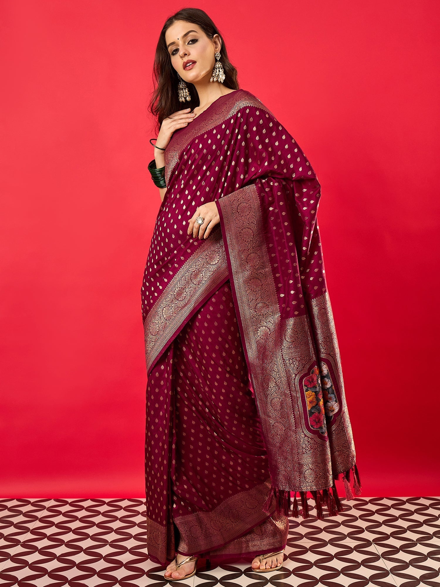 Silk Heritage Banarasi Style Zari Woven Saree - Ressa