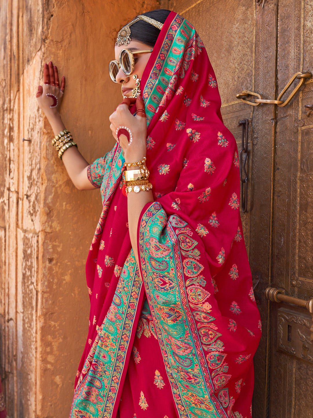 Silk Saree with Meenakari Border - Ressa
