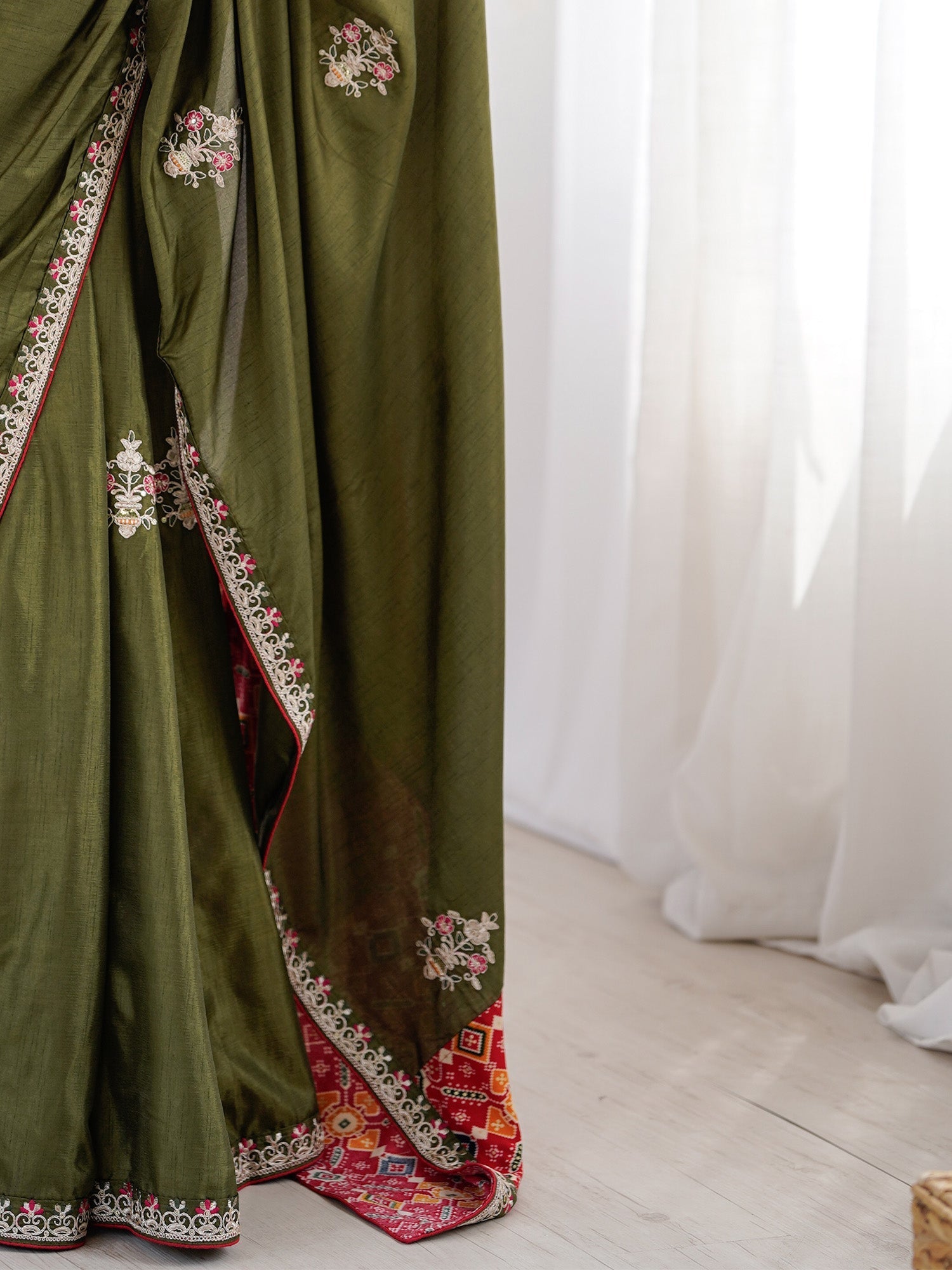 Silk Saree with Patola Print Blouse - Ressa