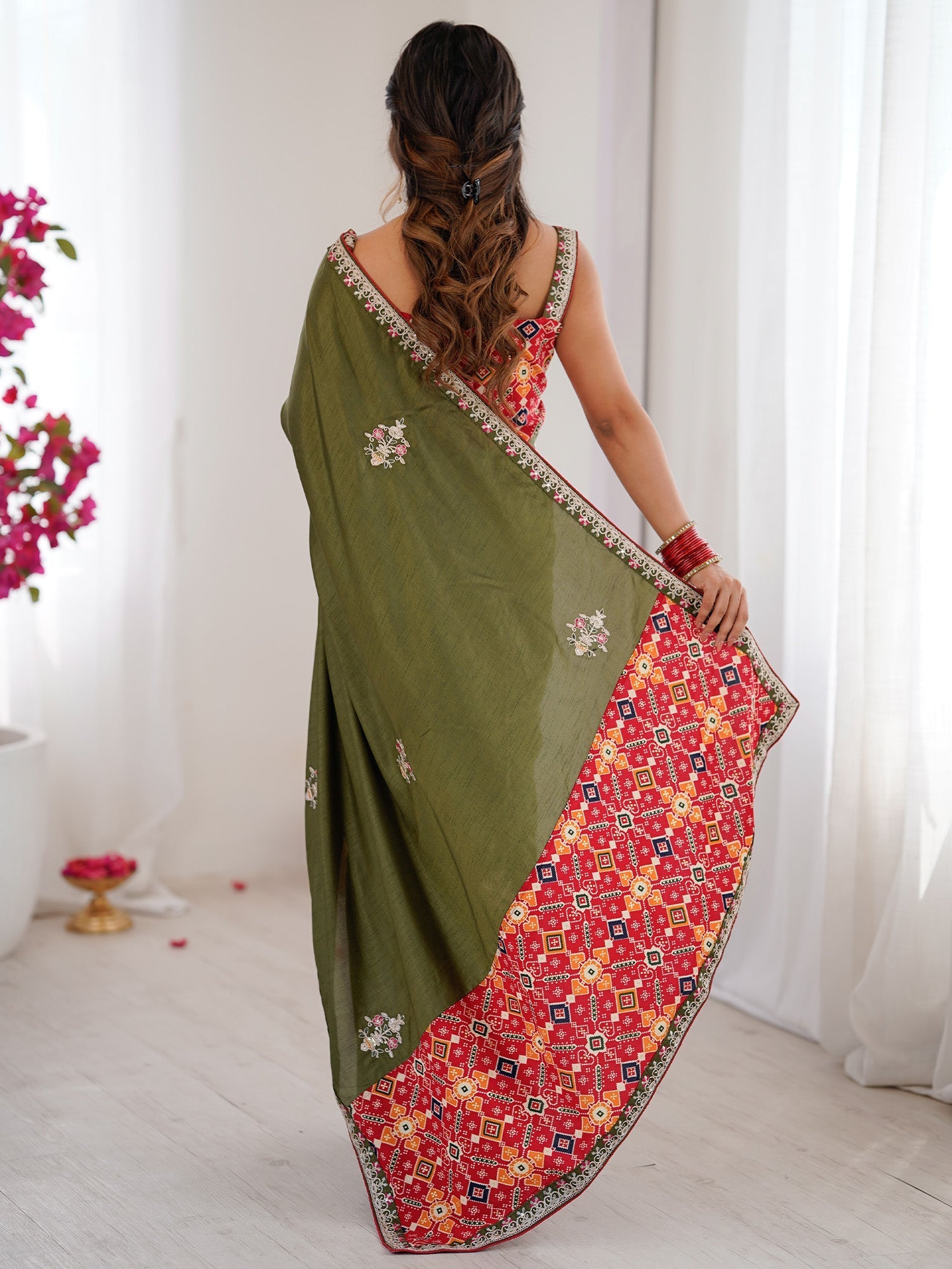 Silk Saree with Patola Print Blouse - Ressa