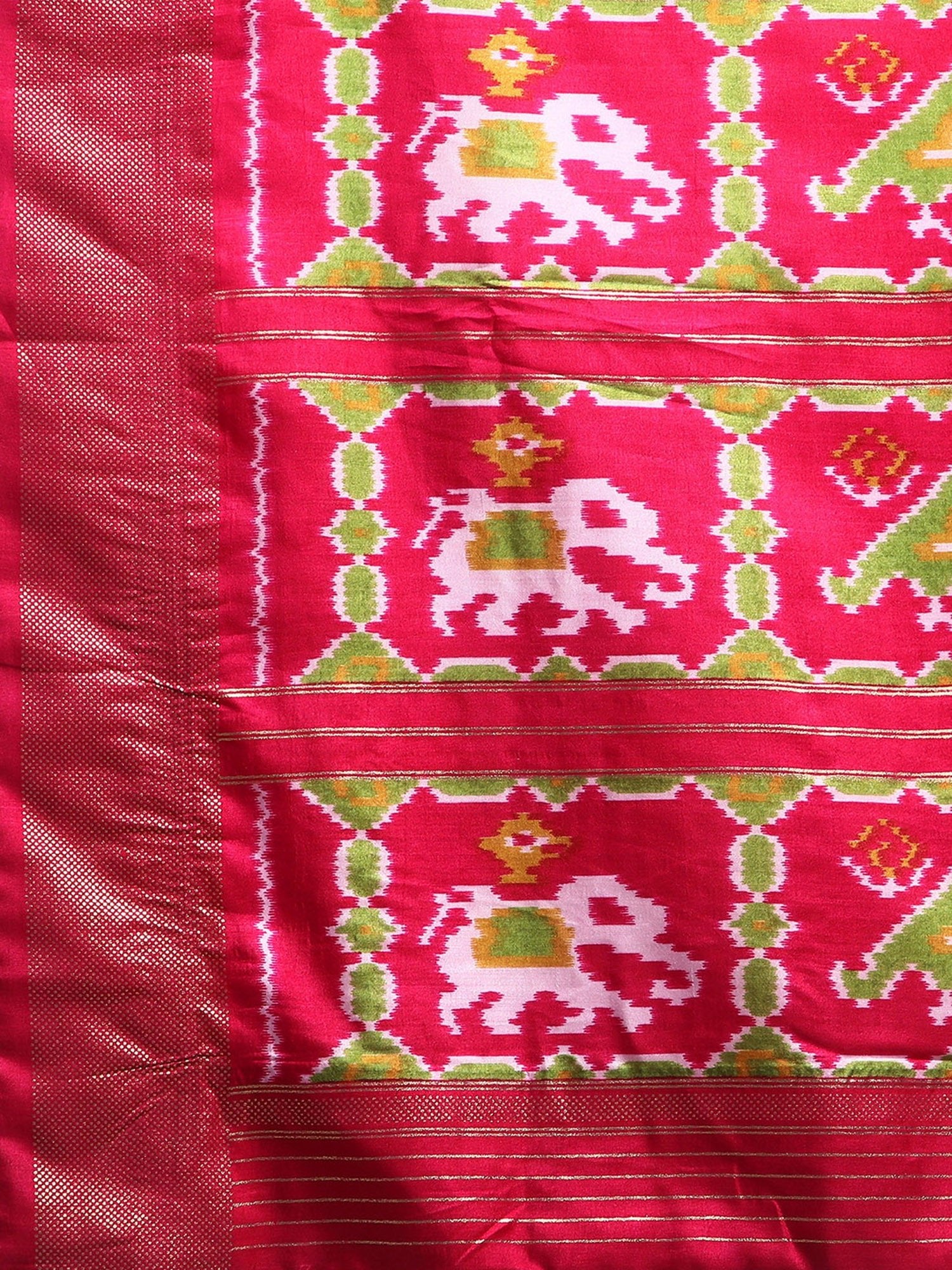 Sky blue Silk blend ikkat Saree - Ressa