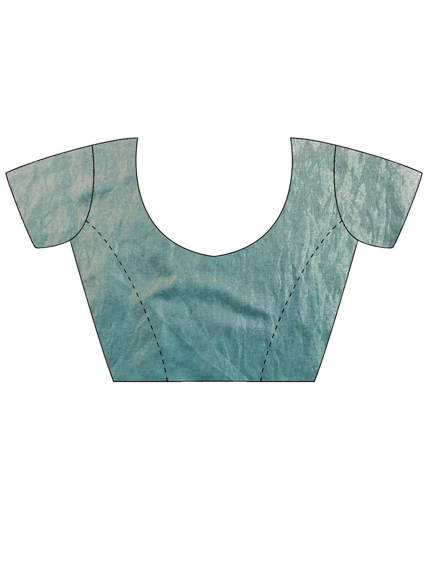 Sky Teal Blue Paper Silk Saree - Ressa