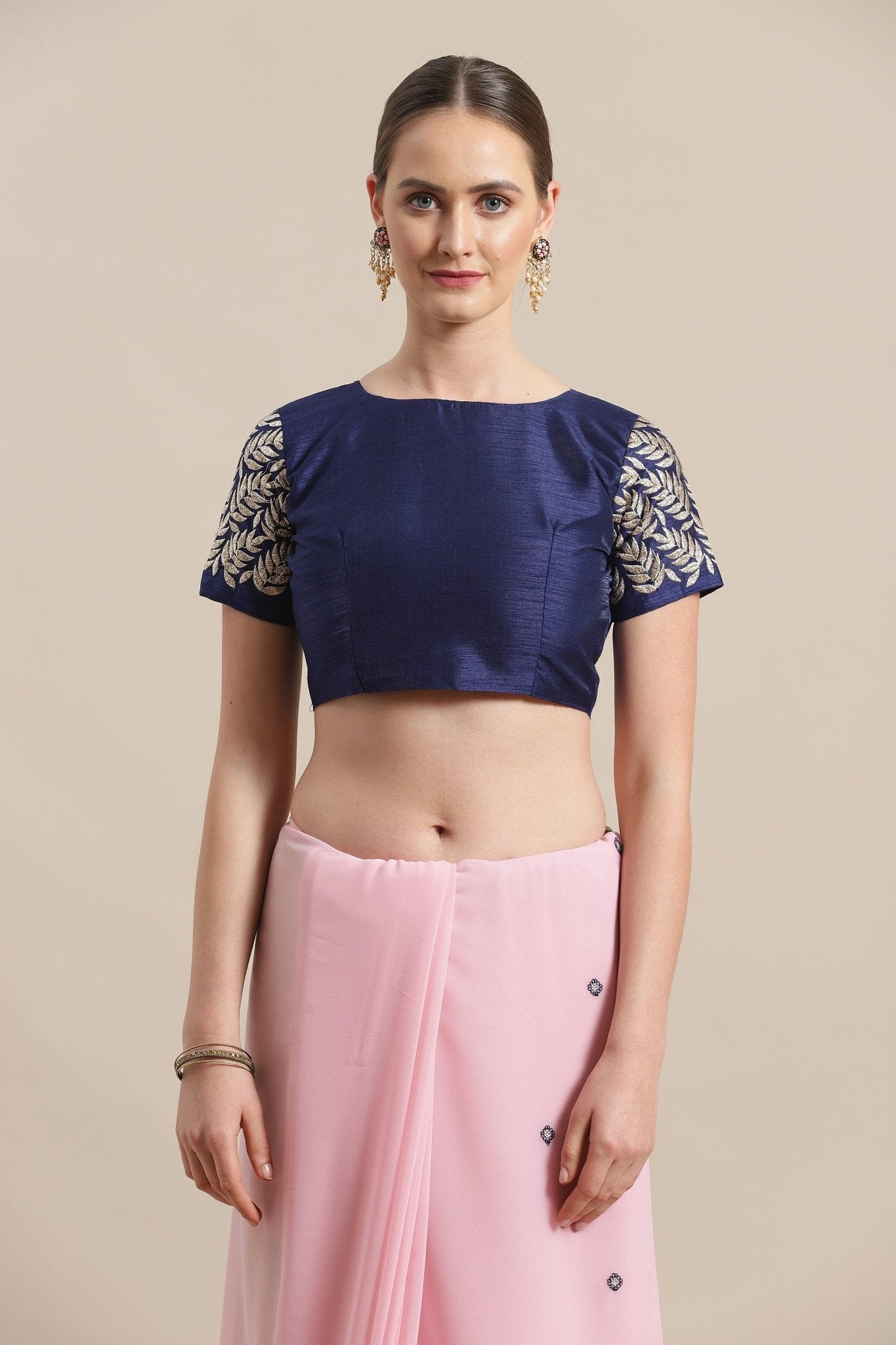 Soft Baby-Pink Georgette Saree - Ressa