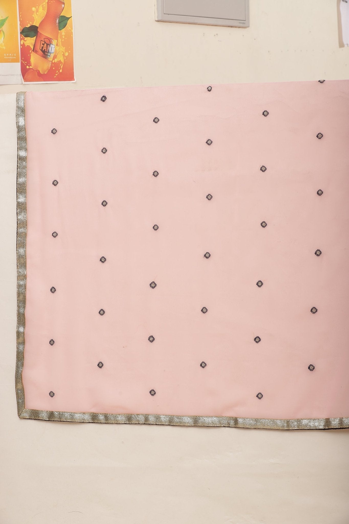 Soft Baby-Pink Georgette Saree - Ressa