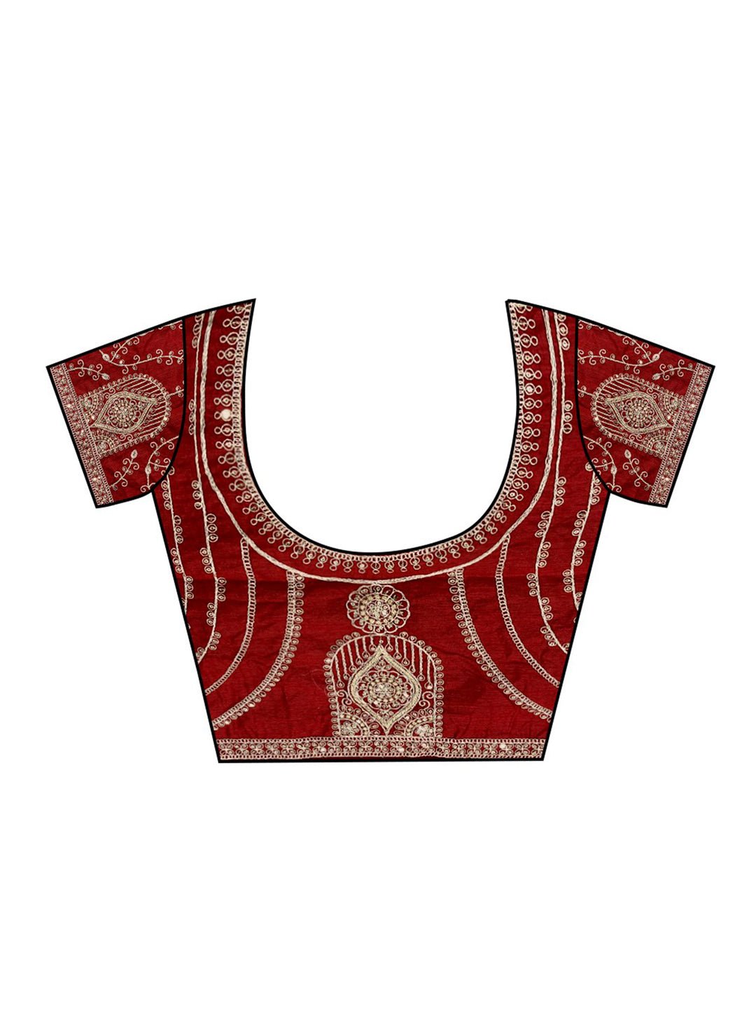Striped Chiffon Saree with Emroidered Blouse - Ressa
