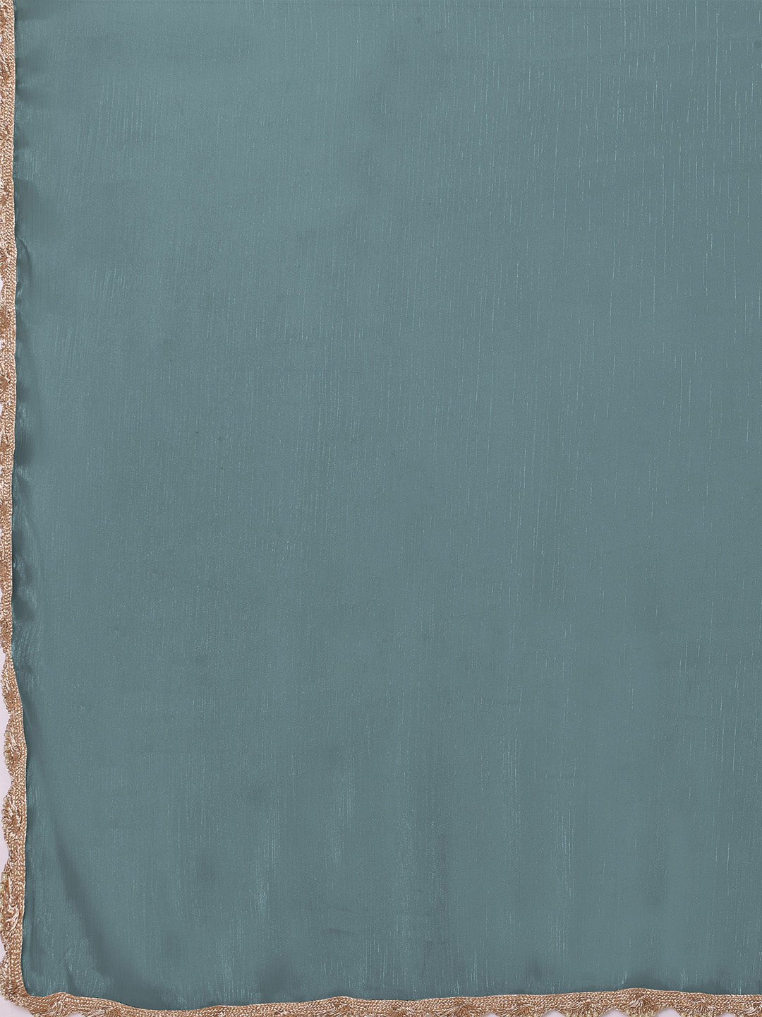 Teal Blue Chiffon Saree - Ressa