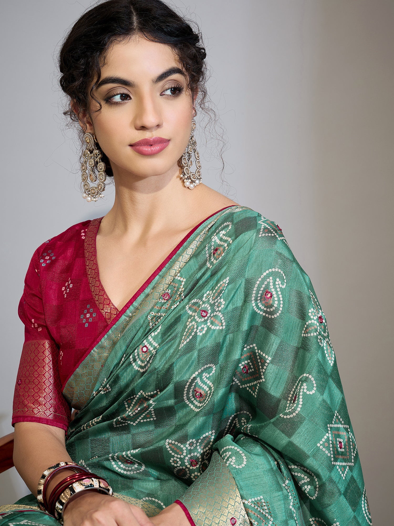 Teal Blue Cotton Saree with Zari Stripes - Ressa