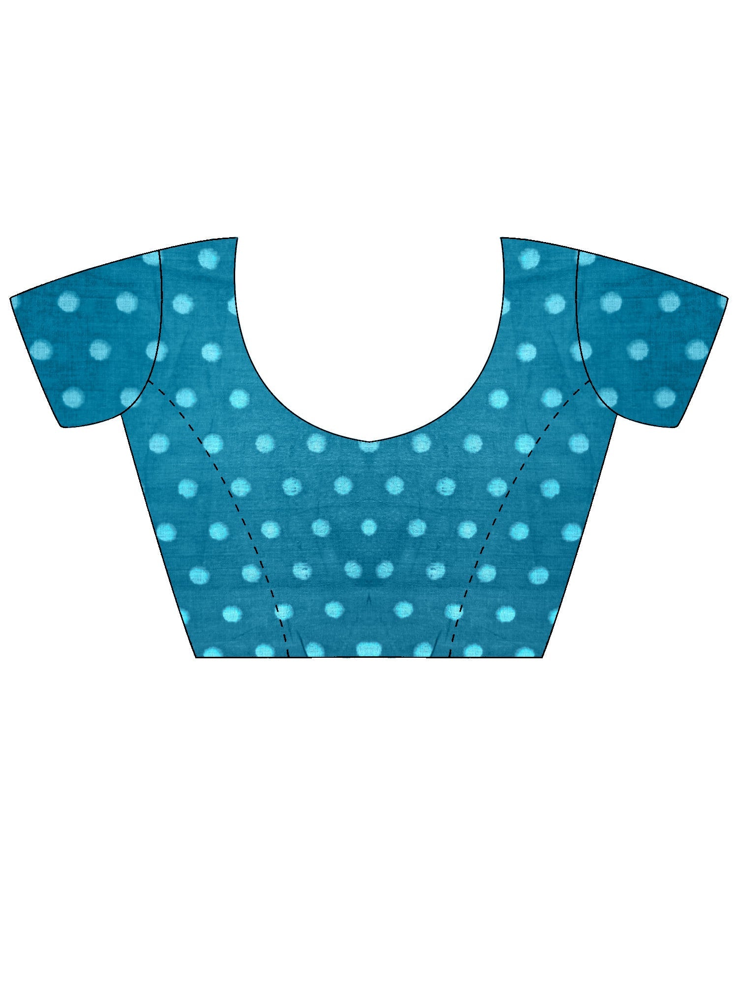 Teal Blue Printed Saree - Ressa