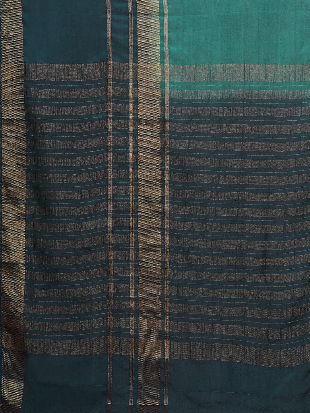 Teal Green Mysore Silk Saree - Ressa