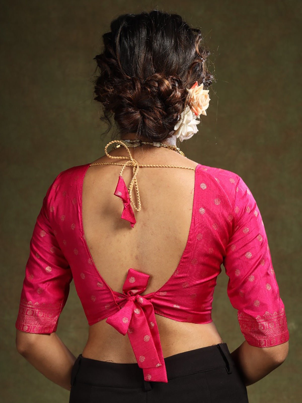 Teal & Magenta Patola Silk Saree - Ressa