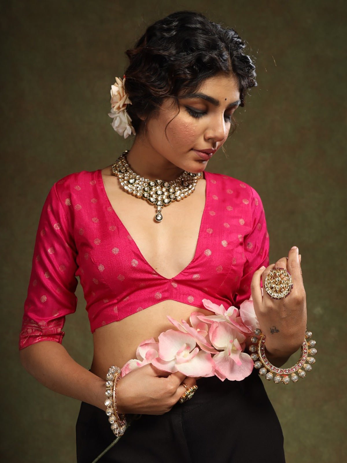 Teal & Magenta Patola Silk Saree - Ressa