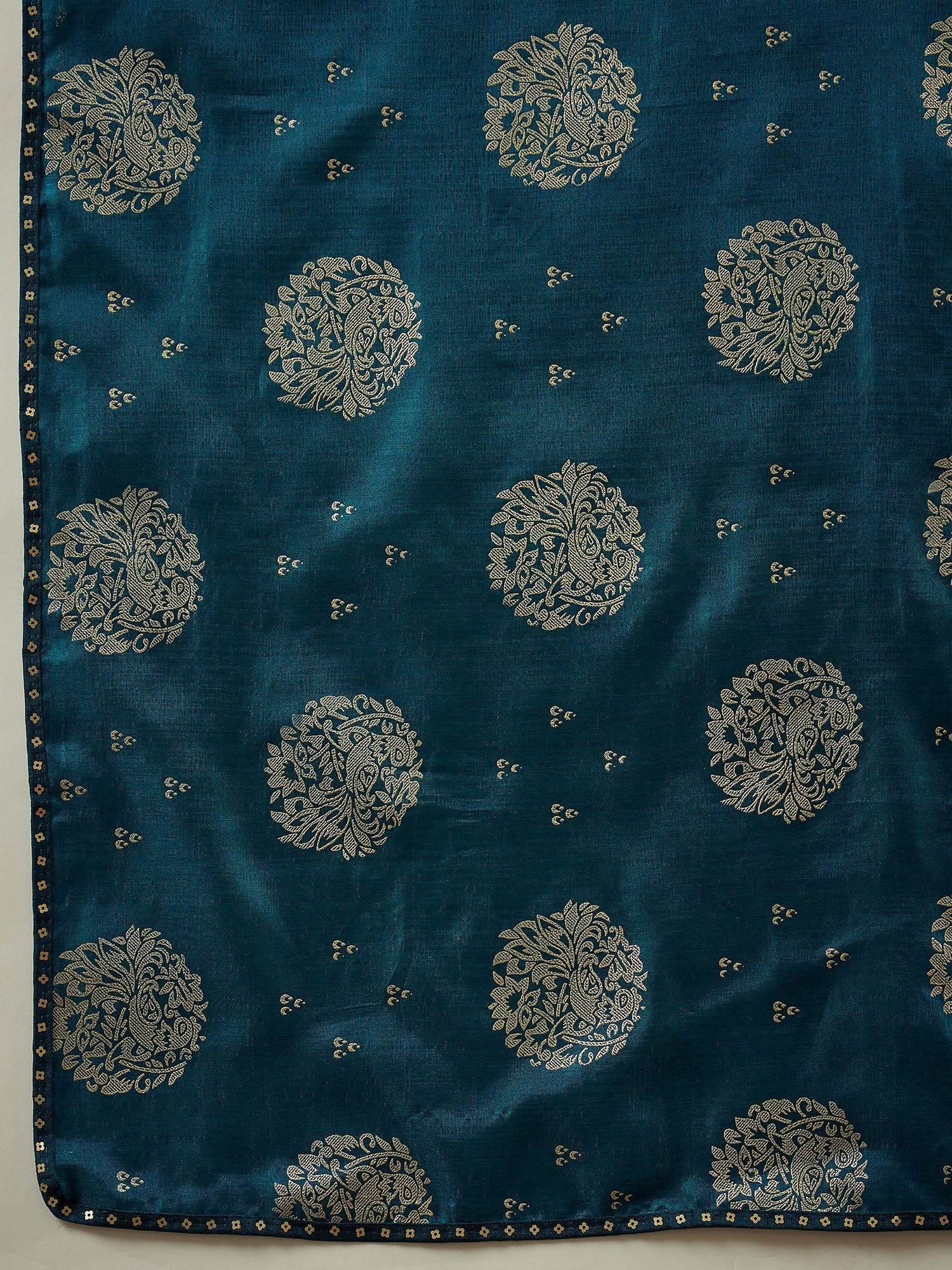 Teal Silk Blend Traditional Woven Saree - Ressa
