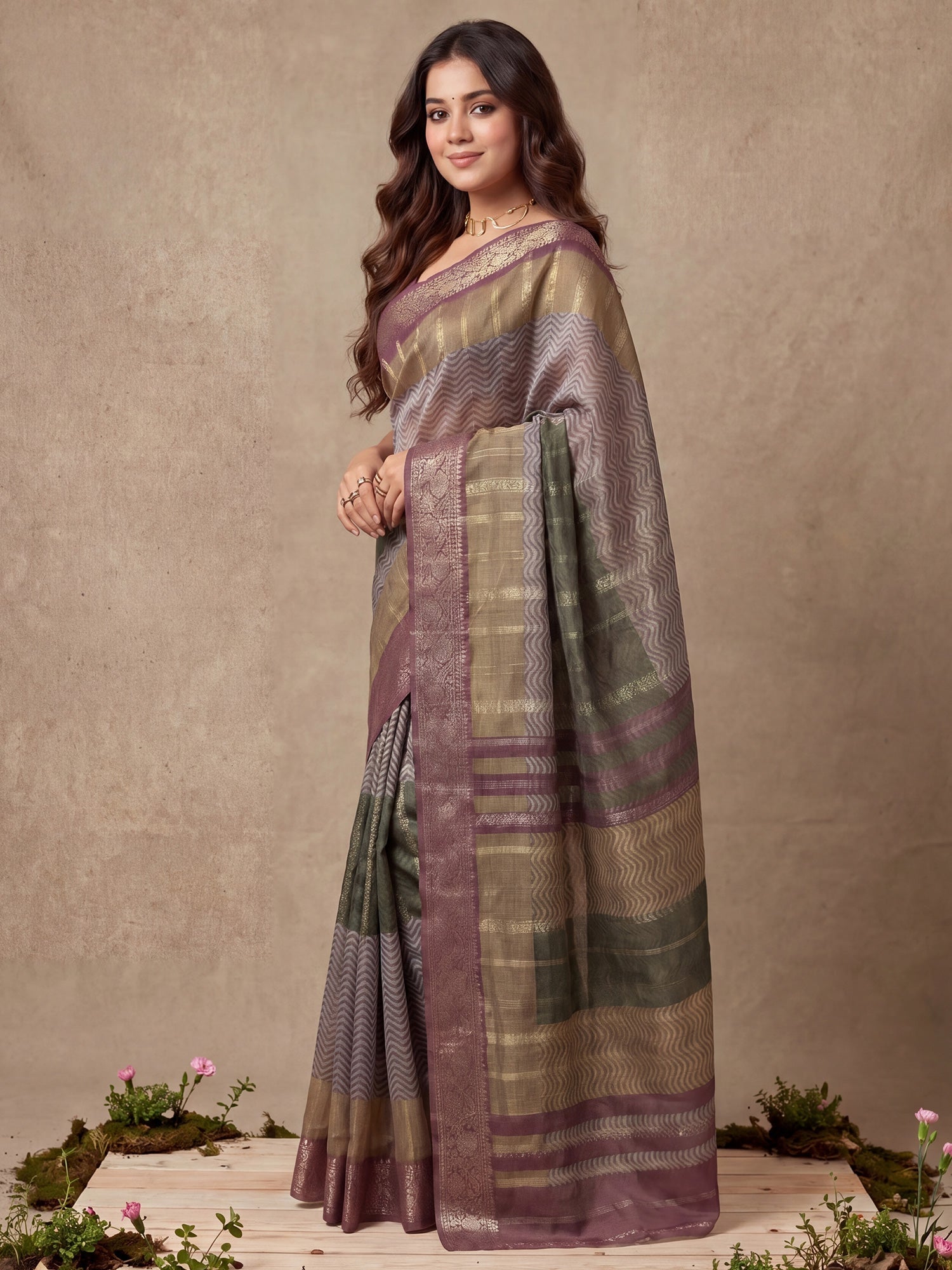 Tissue Digital Printed Saree - Ressa