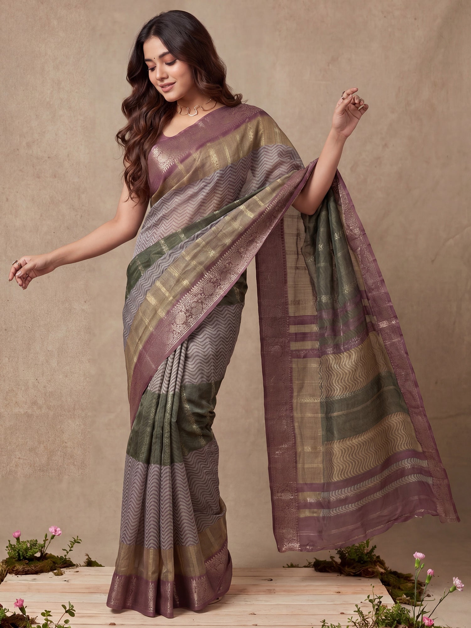 Tissue Digital Printed Saree - Ressa